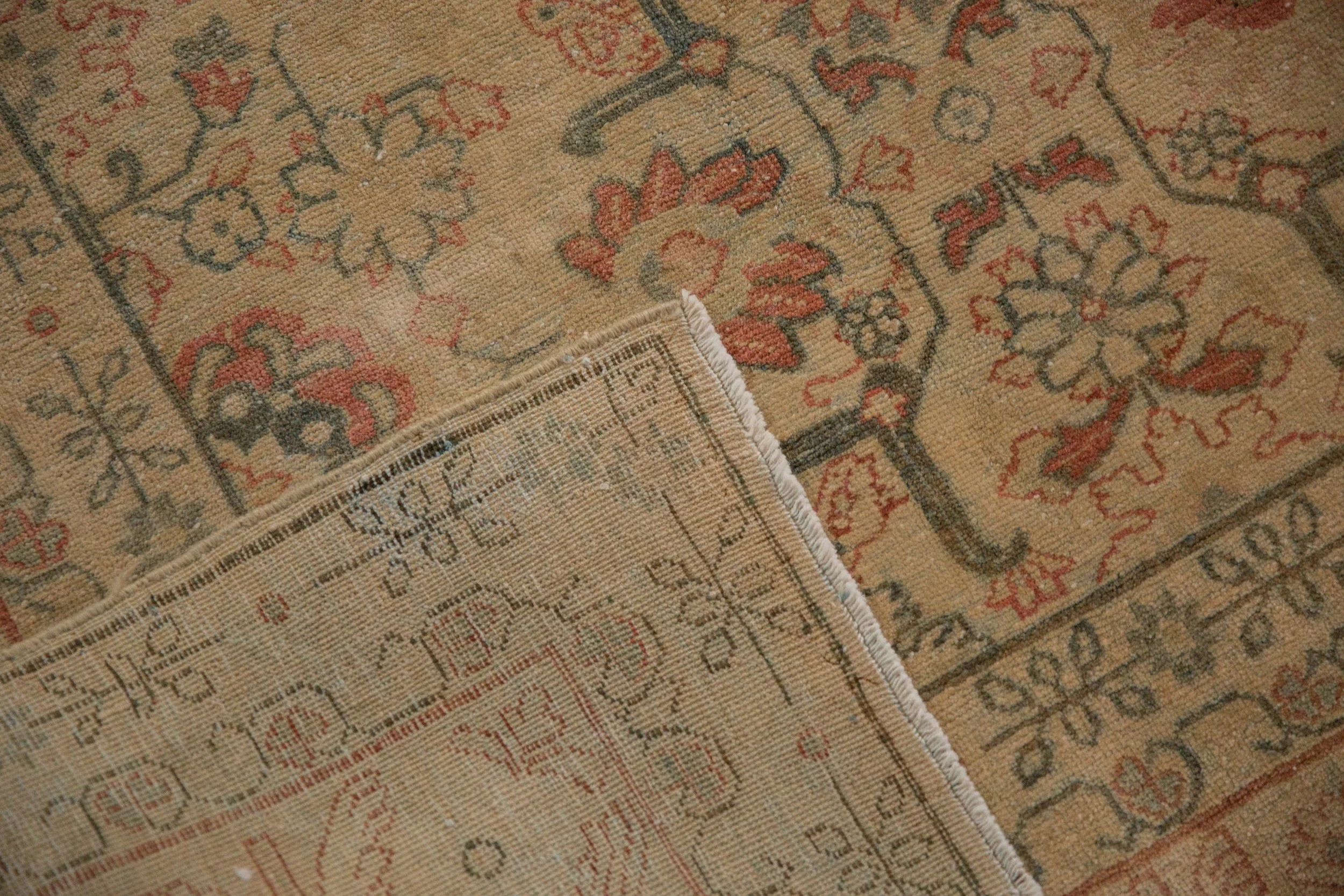 7x10.5 Vintage Distressed Tabriz Carpet - Image 13