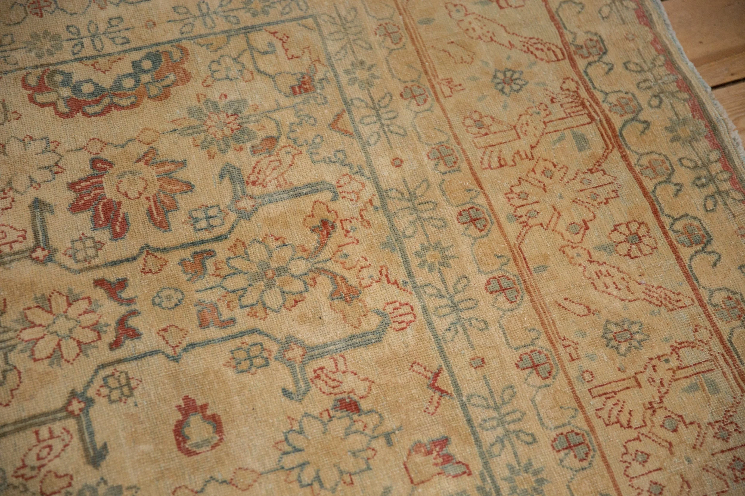 7x10.5 Vintage Distressed Tabriz Carpet - Image 4