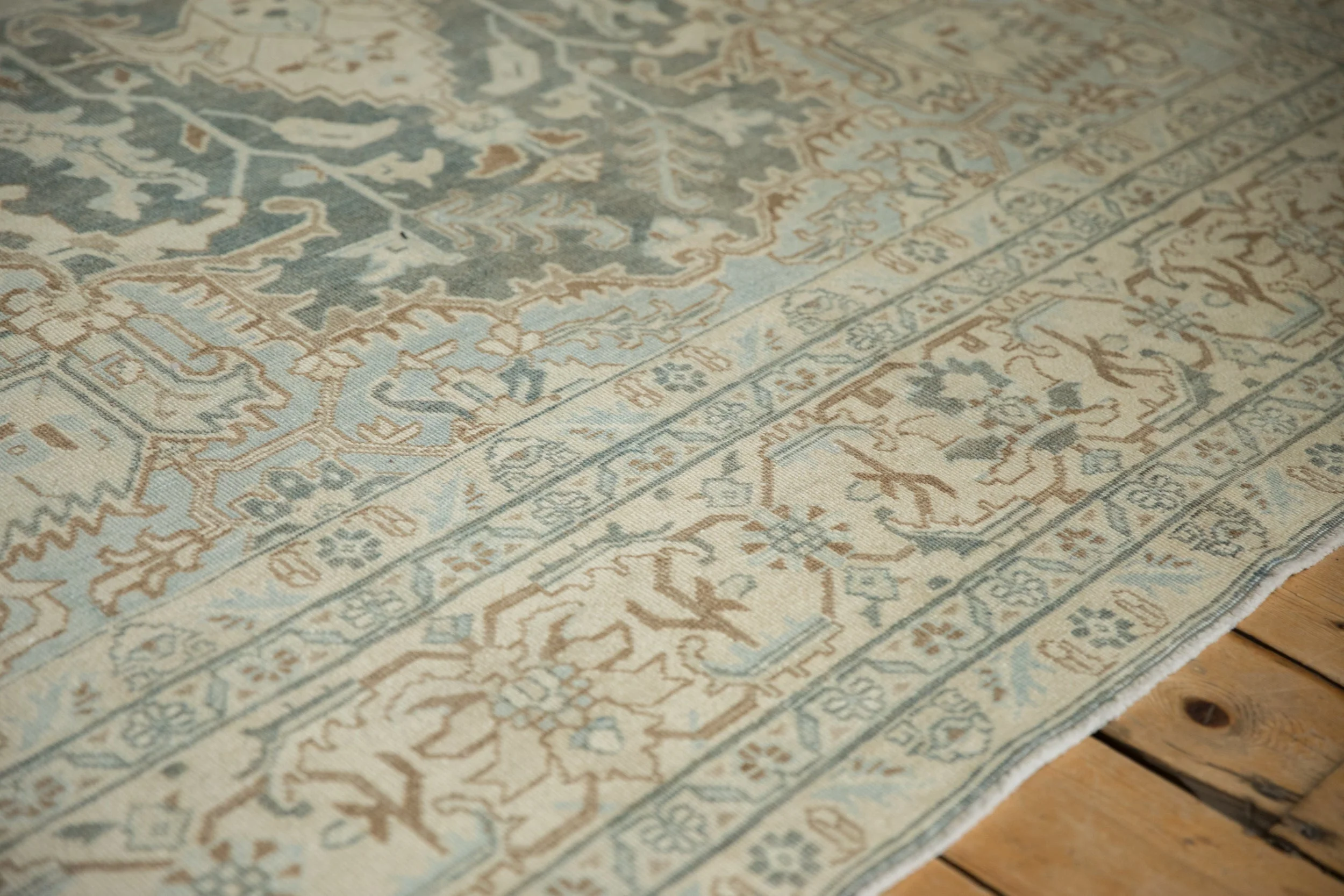 7x10.5 Vintage Distressed Tabriz Carpet - Image 5