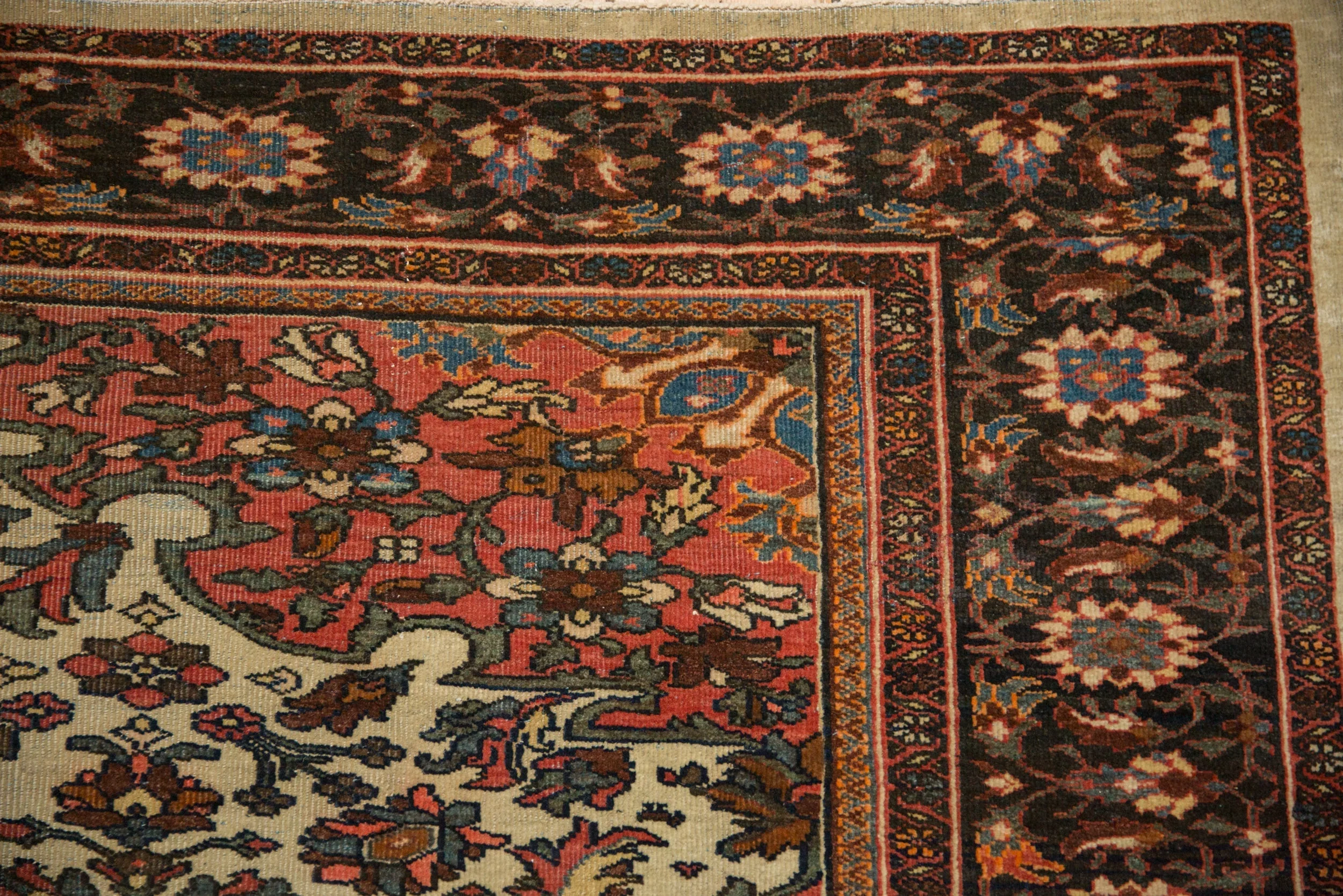 7x10 Antique Farahan Sarouk Carpet - Image 3
