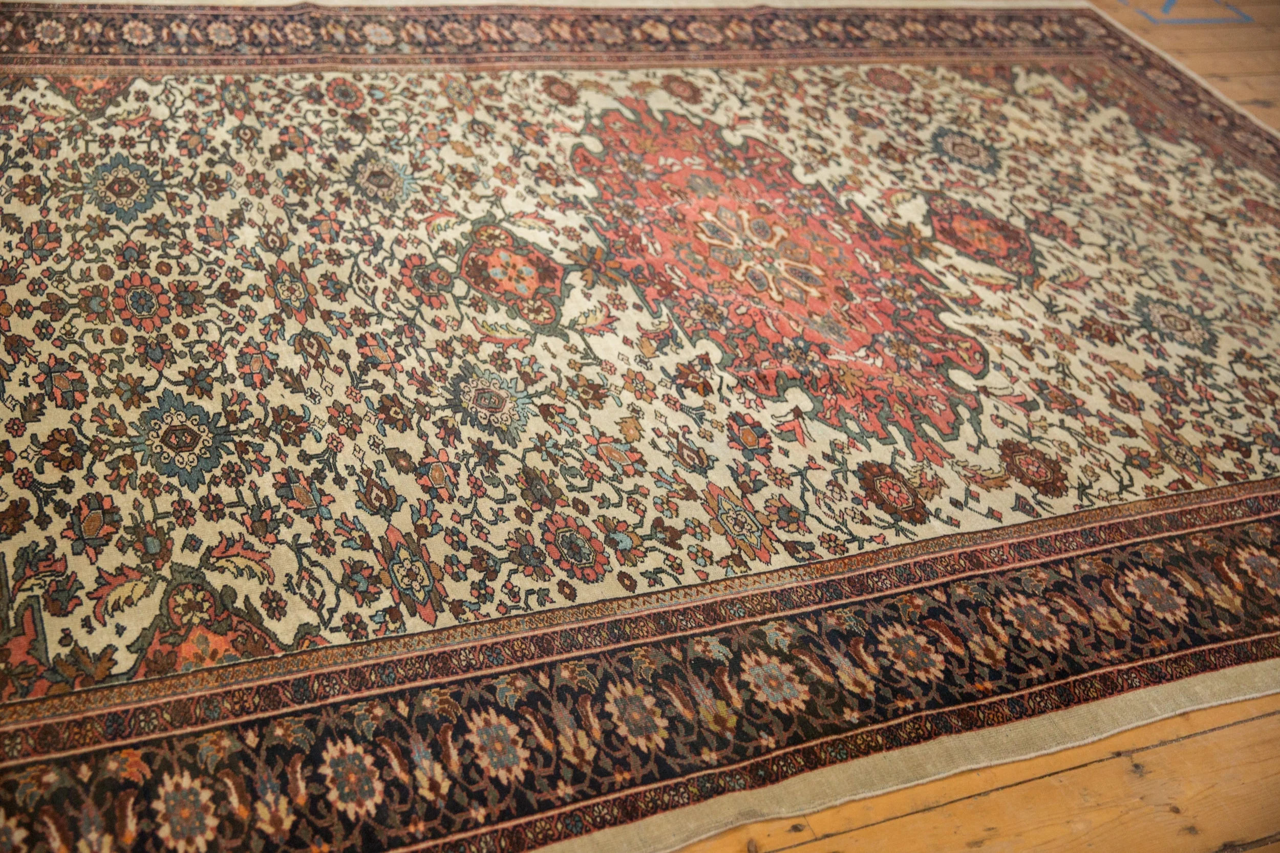 7x10 Antique Farahan Sarouk Carpet - Image 6
