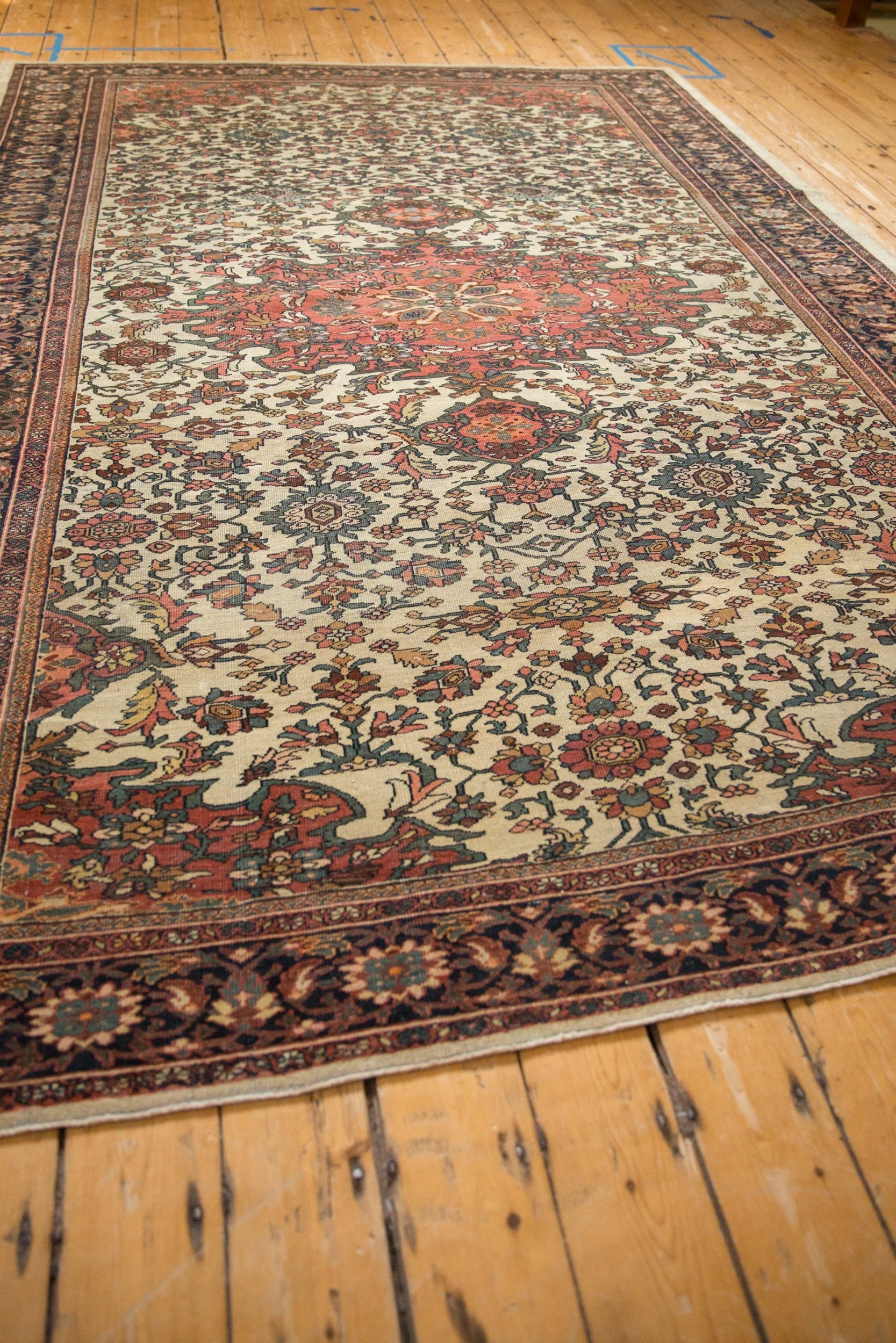 7x10 Antique Farahan Sarouk Carpet - Image 7