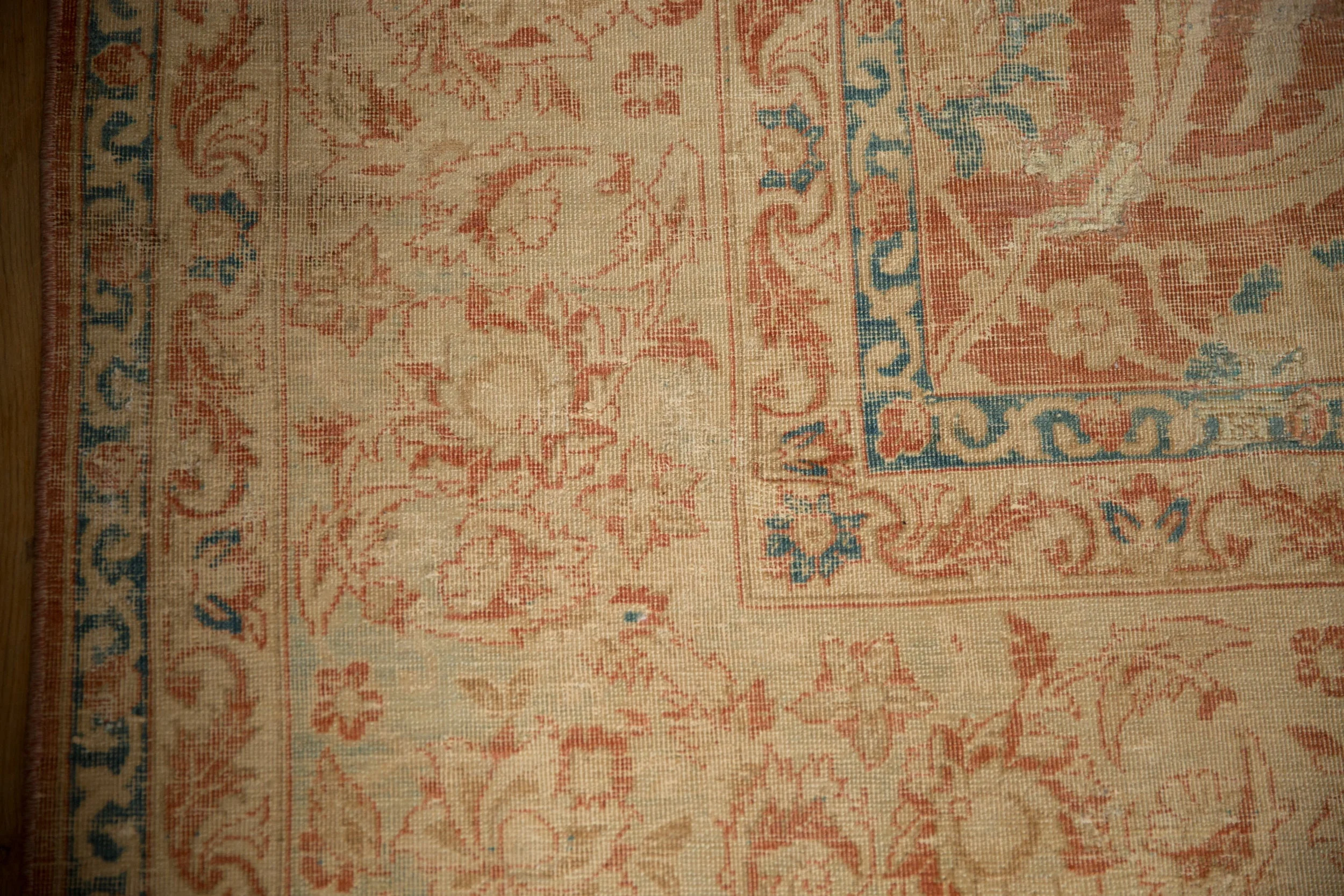 7x10 Vintage Distressed Kashan Carpet - Image 3