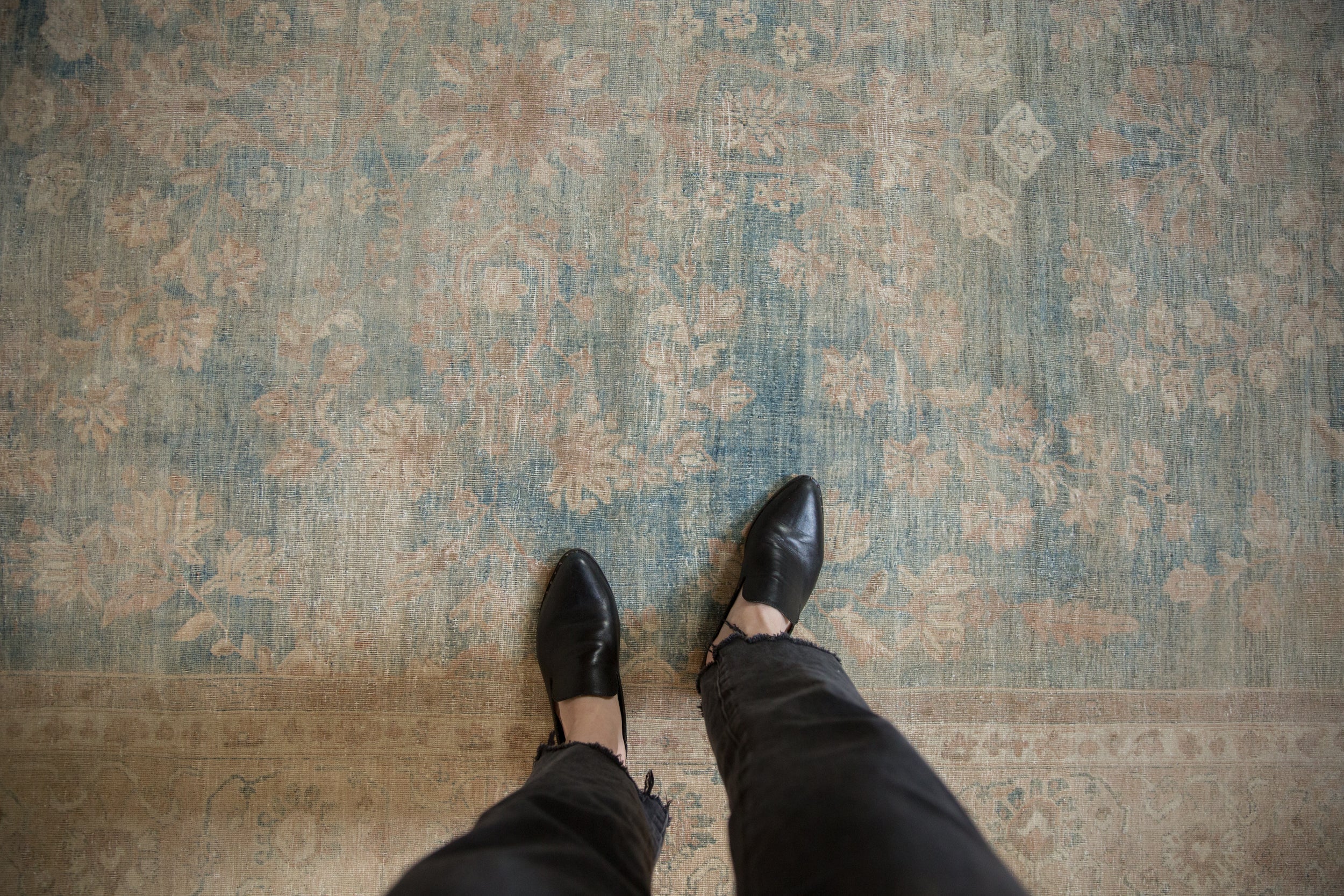 7x10 Vintage Distressed Tabriz Carpet - Image 2