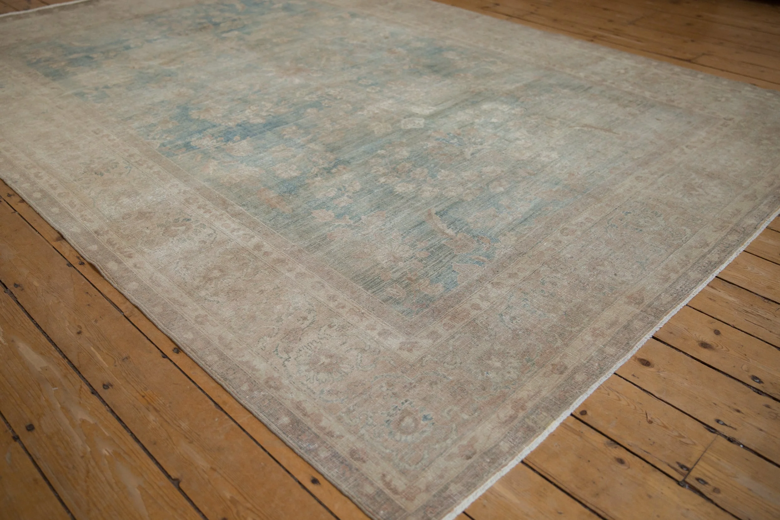7x10 Vintage Distressed Tabriz Carpet - Image 4