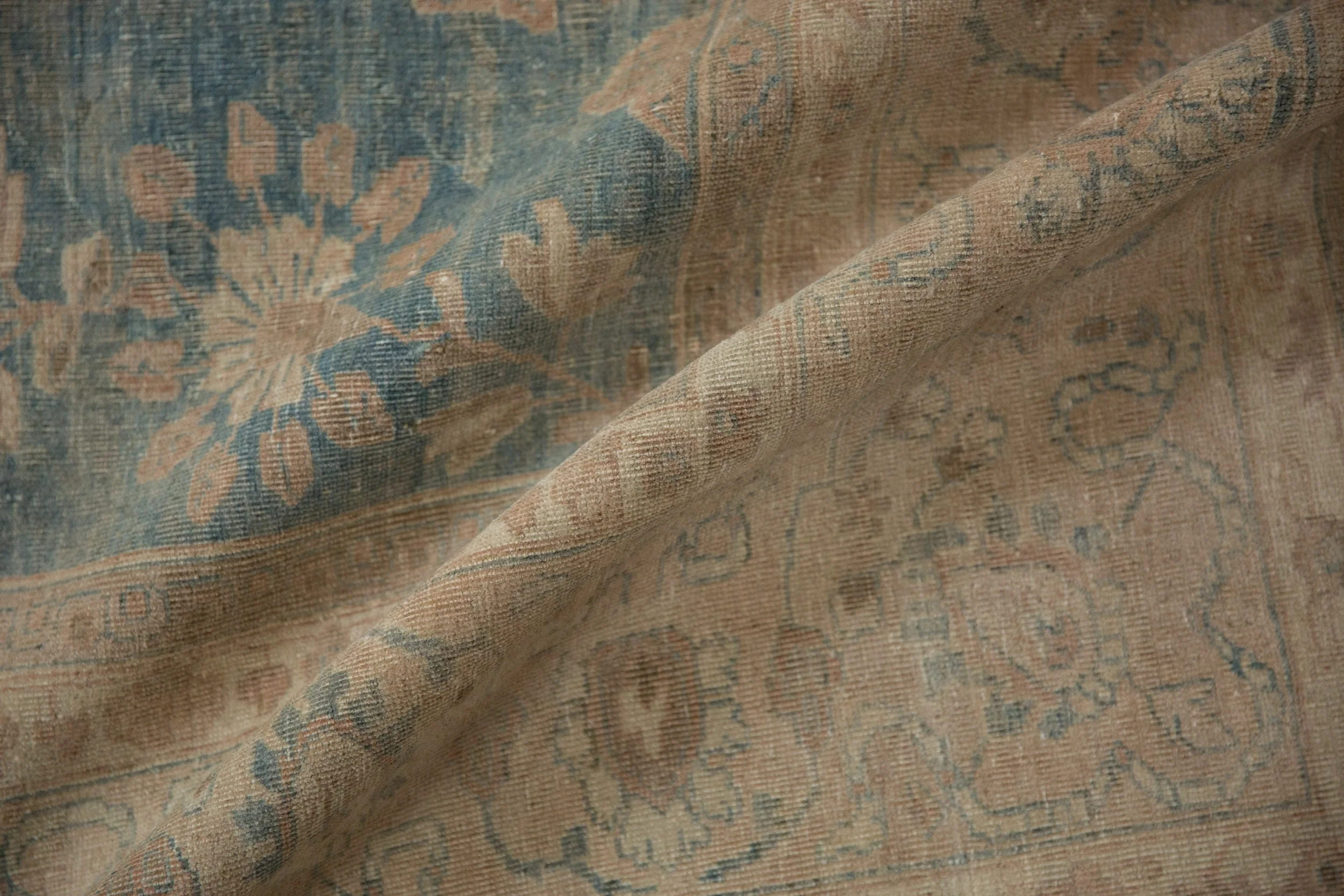 7x10 Vintage Distressed Tabriz Carpet - Image 7