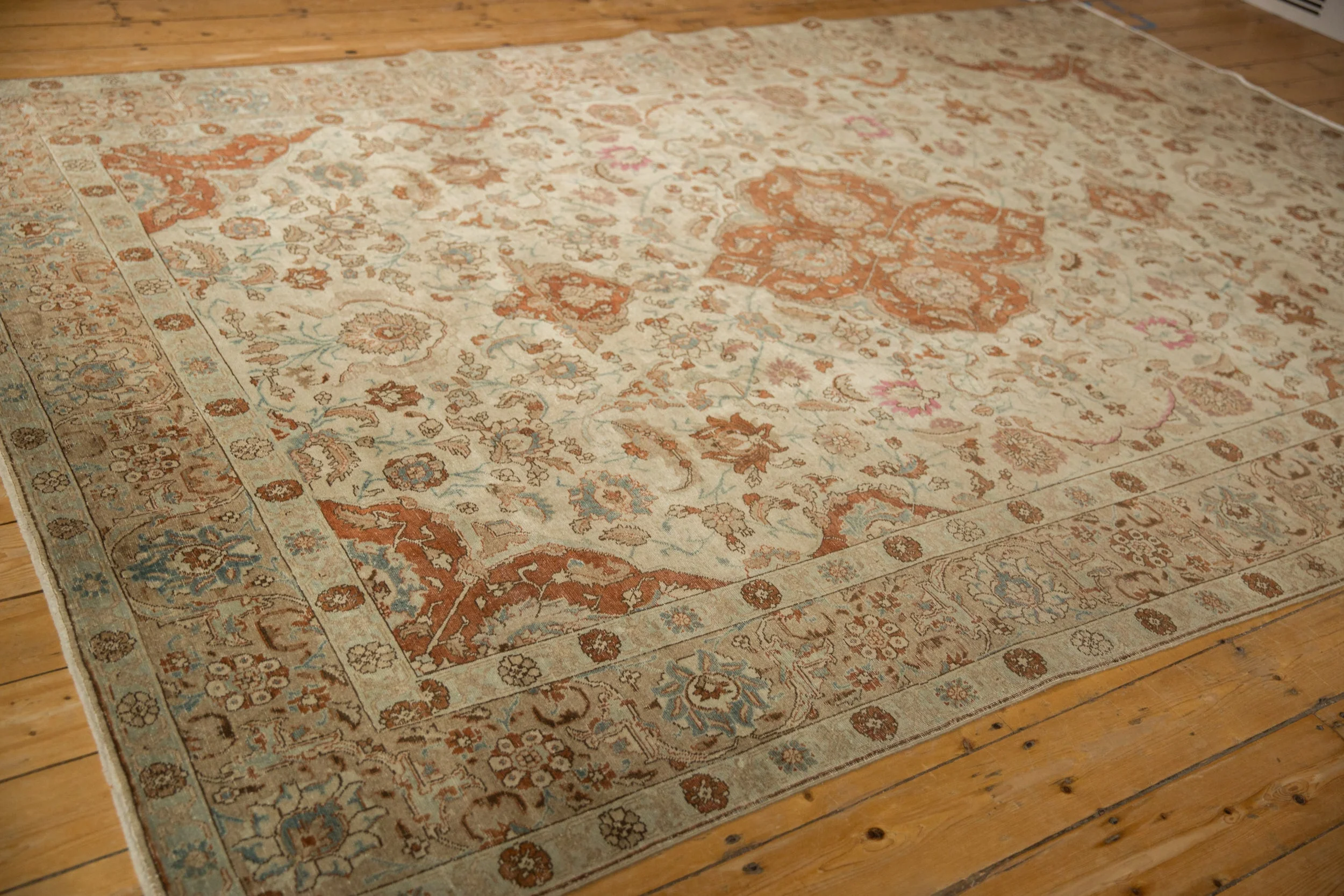 7x11 Vintage Distressed Tabriz Carpet - Image 5