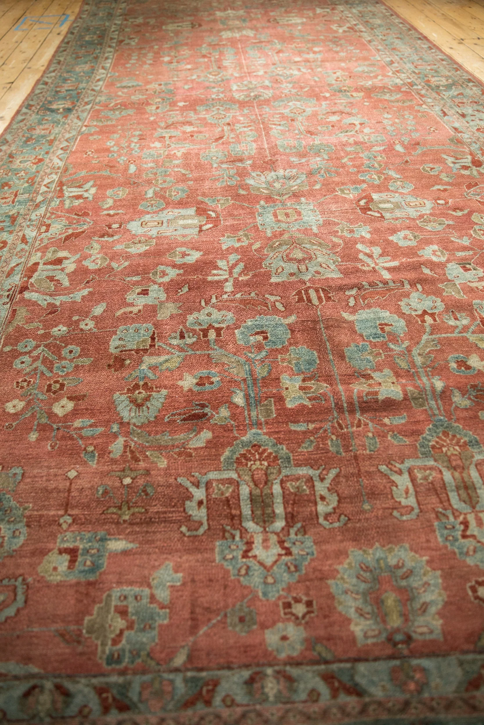 7x17 Vintage Distressed Bibikabad Carpet - Image 10