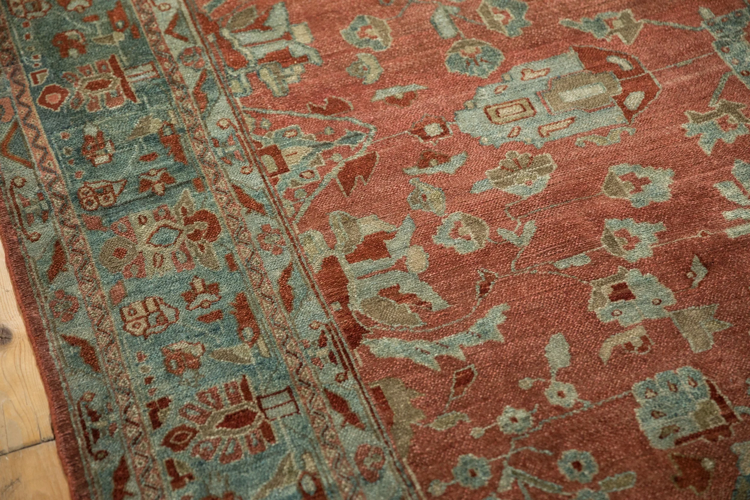 7x17 Vintage Distressed Bibikabad Carpet - Image 11