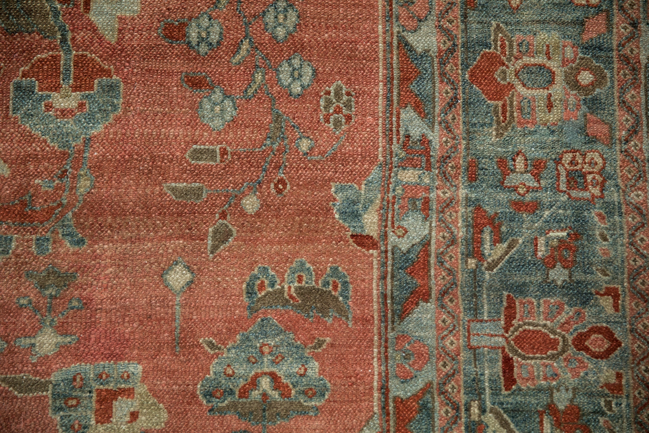 7x17 Vintage Distressed Bibikabad Carpet - Image 3