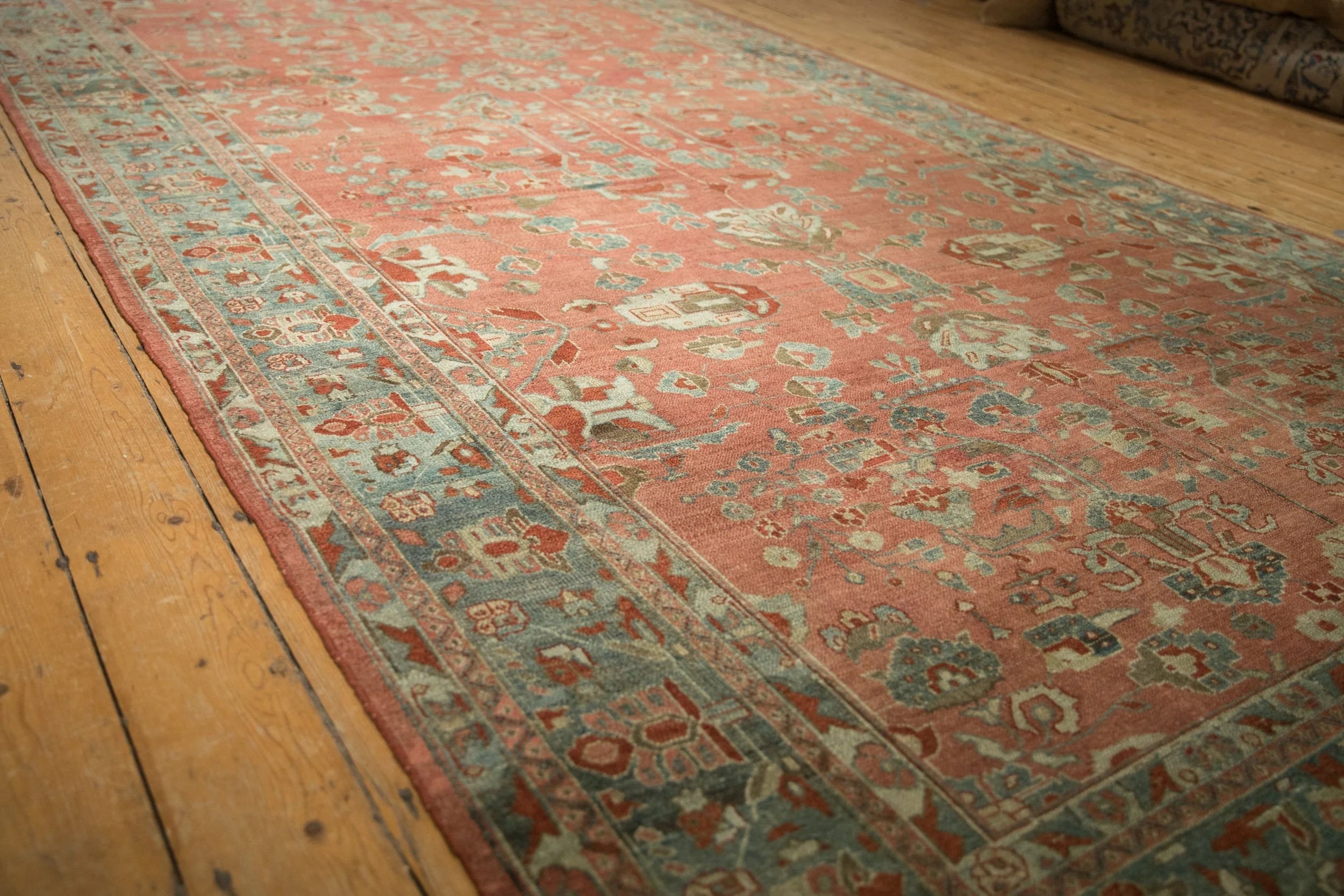 7x17 Vintage Distressed Bibikabad Carpet - Image 4