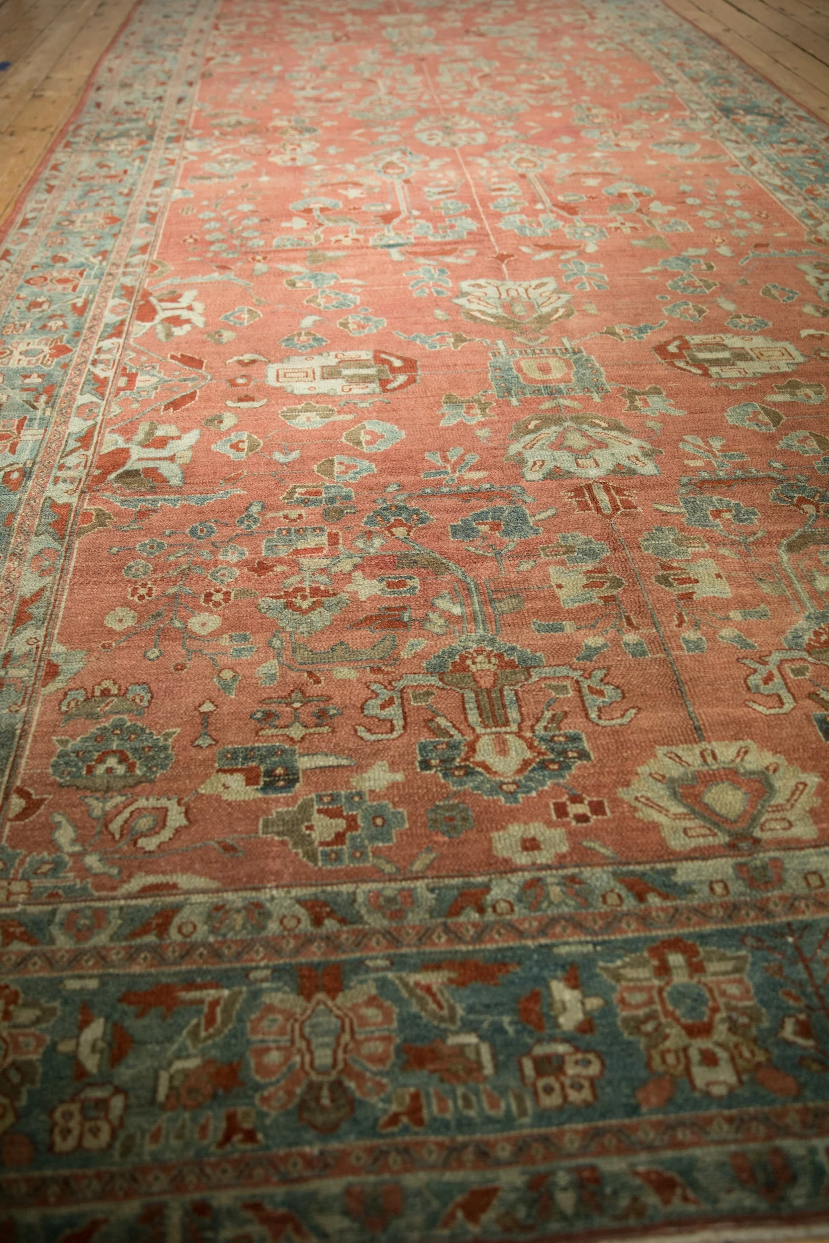 7x17 Vintage Distressed Bibikabad Carpet - Image 6