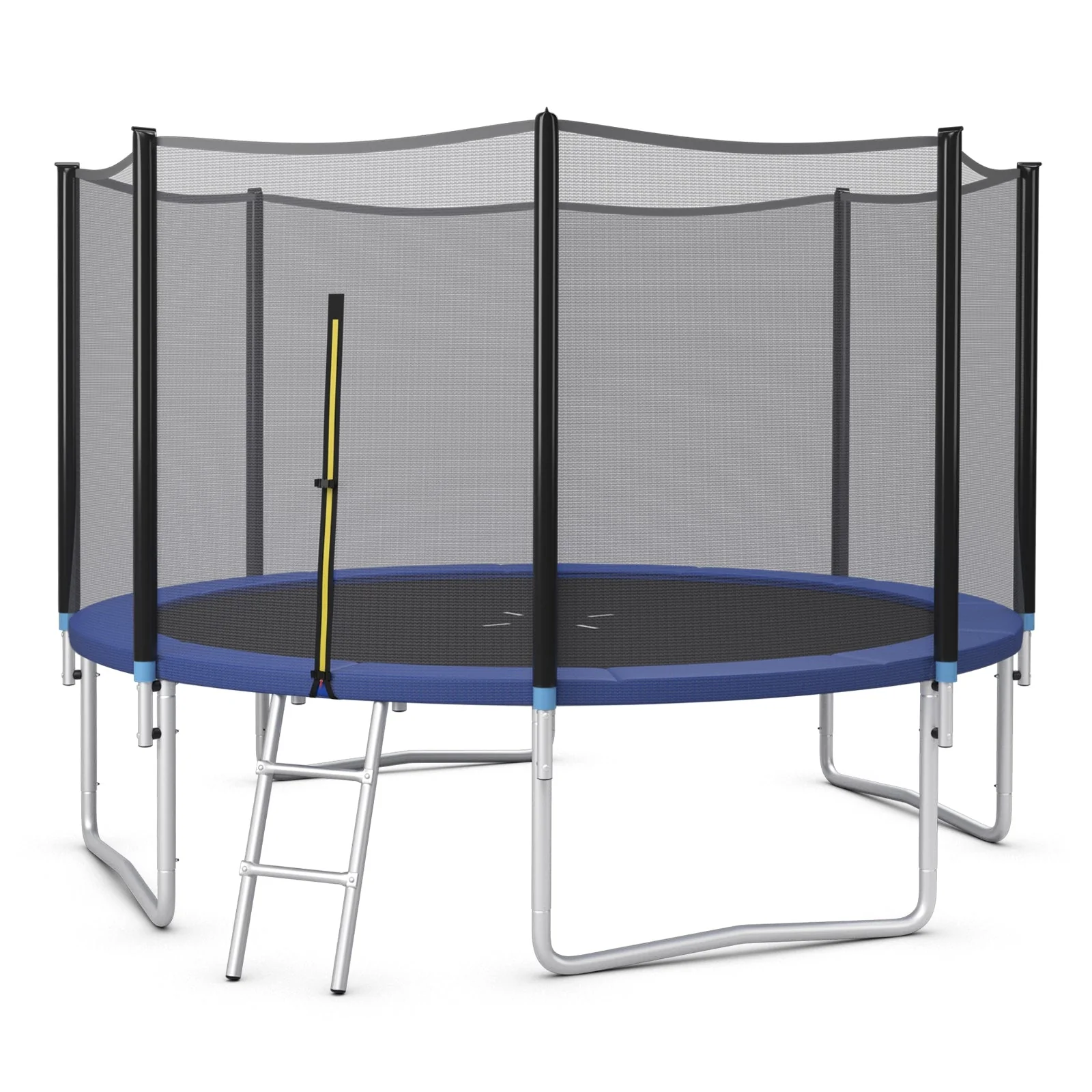 8/10/12/14/15/16 Feet Outdoor Trampoline Bounce Combo with Safety Closure Net Ladder-14 ft - Image 8