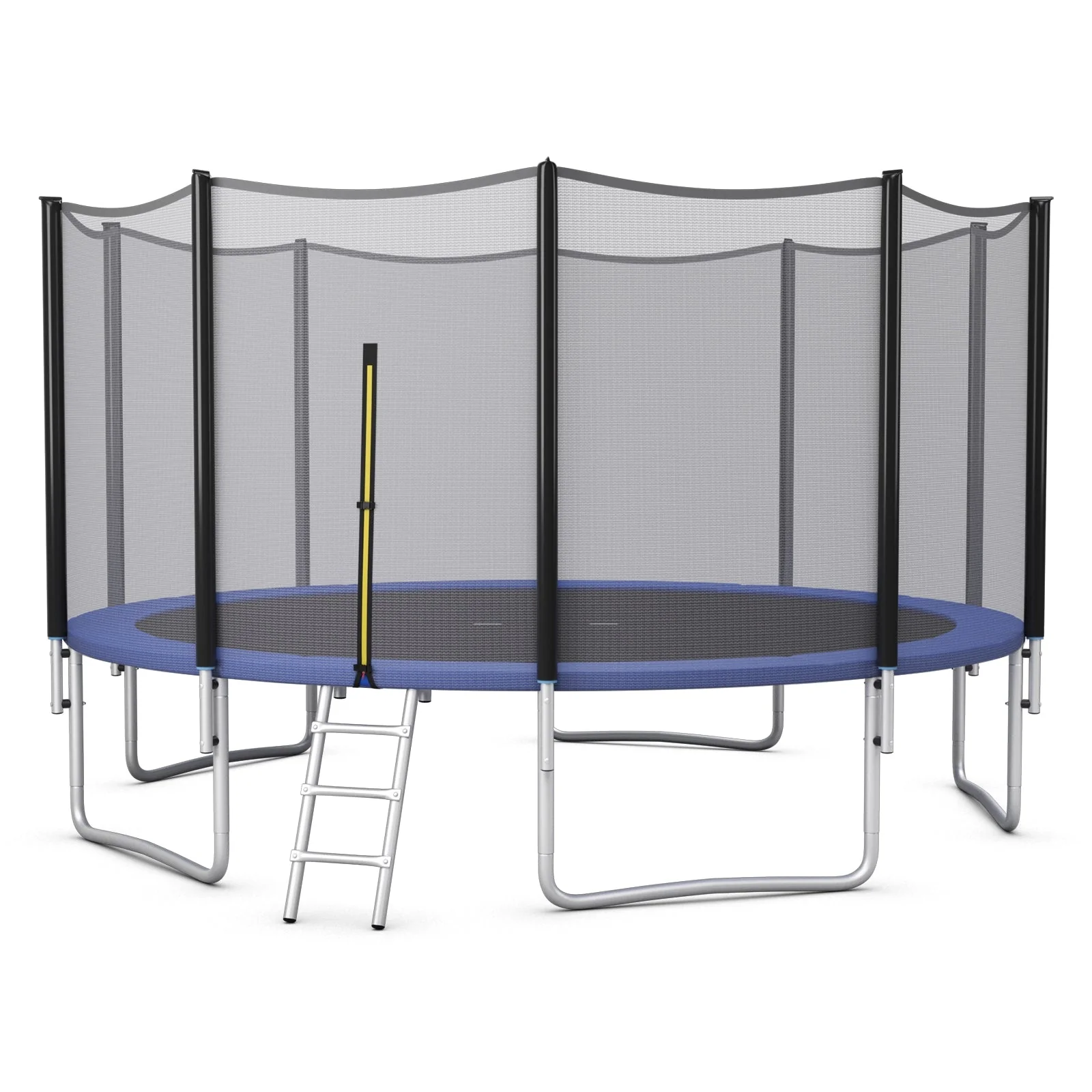 8/10/12/14/15/16 Feet Outdoor Trampoline Bounce Combo with Safety Closure Net Ladder-16 ft - Image 4