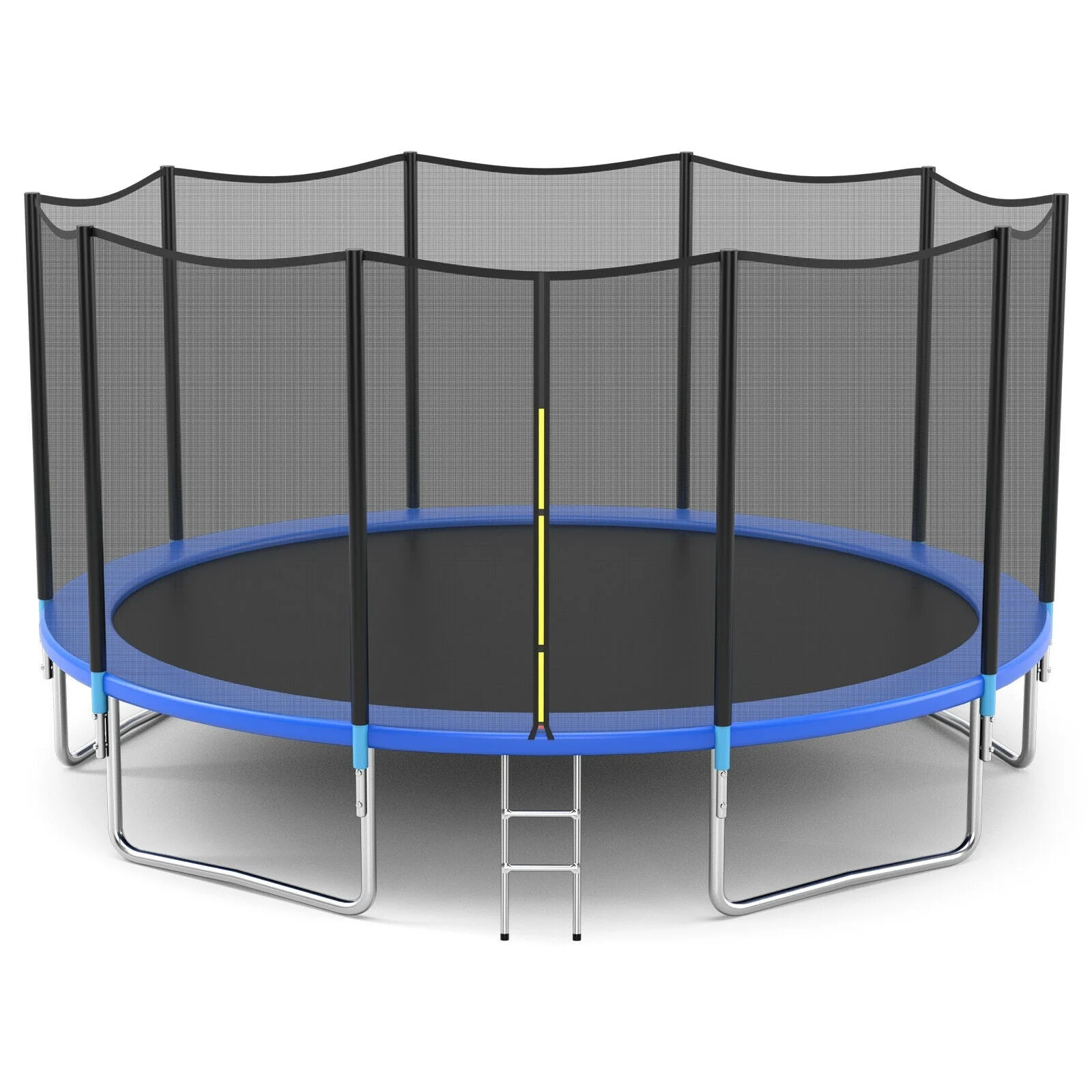 8/10/12/14/15/16 Feet Outdoor Trampoline Bounce Combo with Safety Closure Net Ladder-8 ft - Image 3