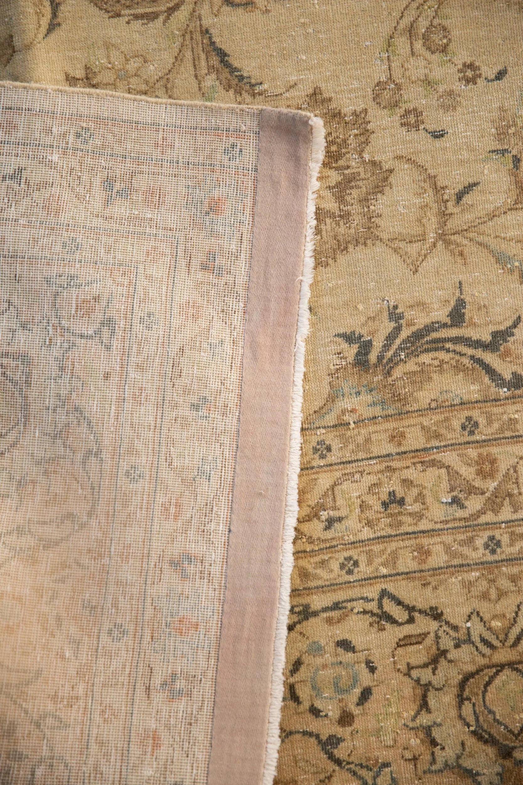 8.5x11.5 Vintage Distressed Kashan Carpet - Image 11