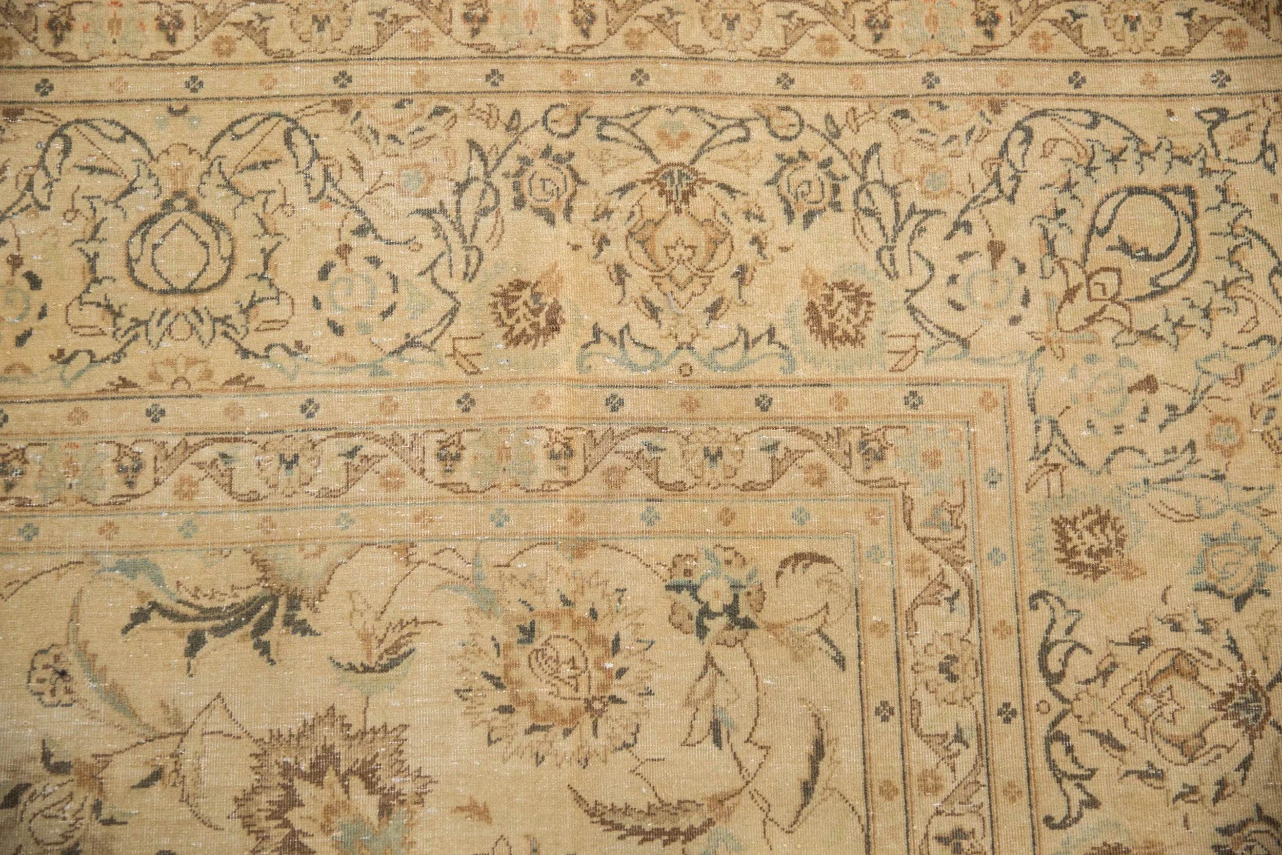 8.5x11.5 Vintage Distressed Kashan Carpet - Image 3