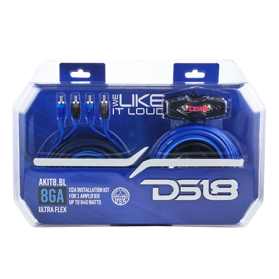 8-GA Amplifier Installation Wiring Kit - Blue - Image 5