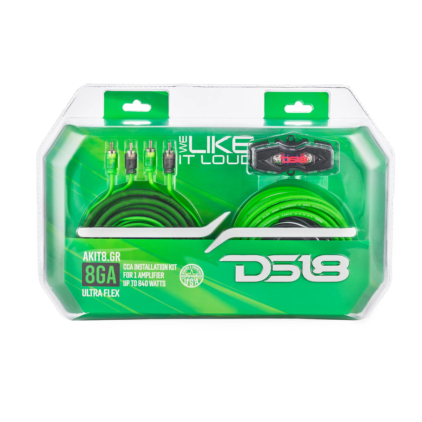 8-GA Amplifier Installation Wiring Kit - Green - Image 5