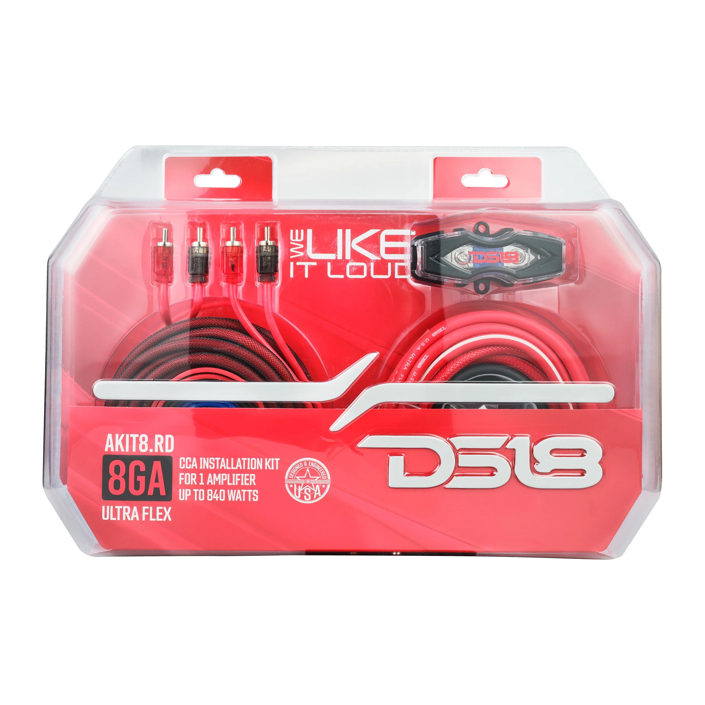 8-GA Amplifier Installation Wiring Kit - Red - Image 5