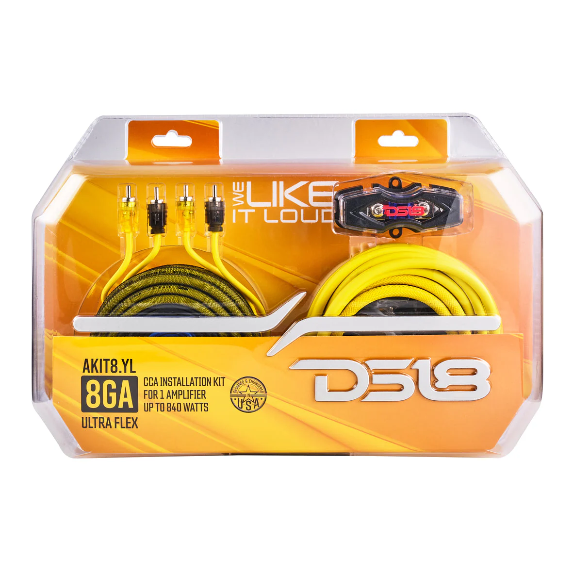 8-GA Amplifier Installation Wiring Kit - Yellow - Image 5