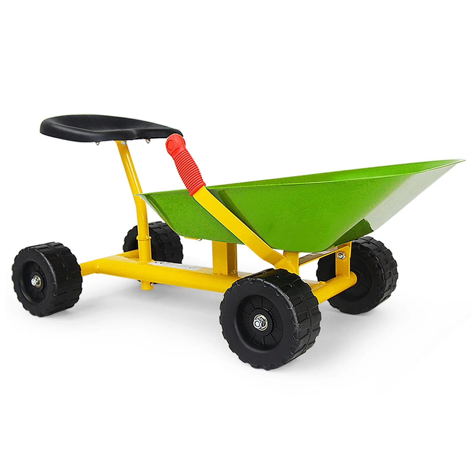 8 Inch Heavy Duty Kids Ride-on Sand Dumper with 4 Wheels-Lime Green - Image 3