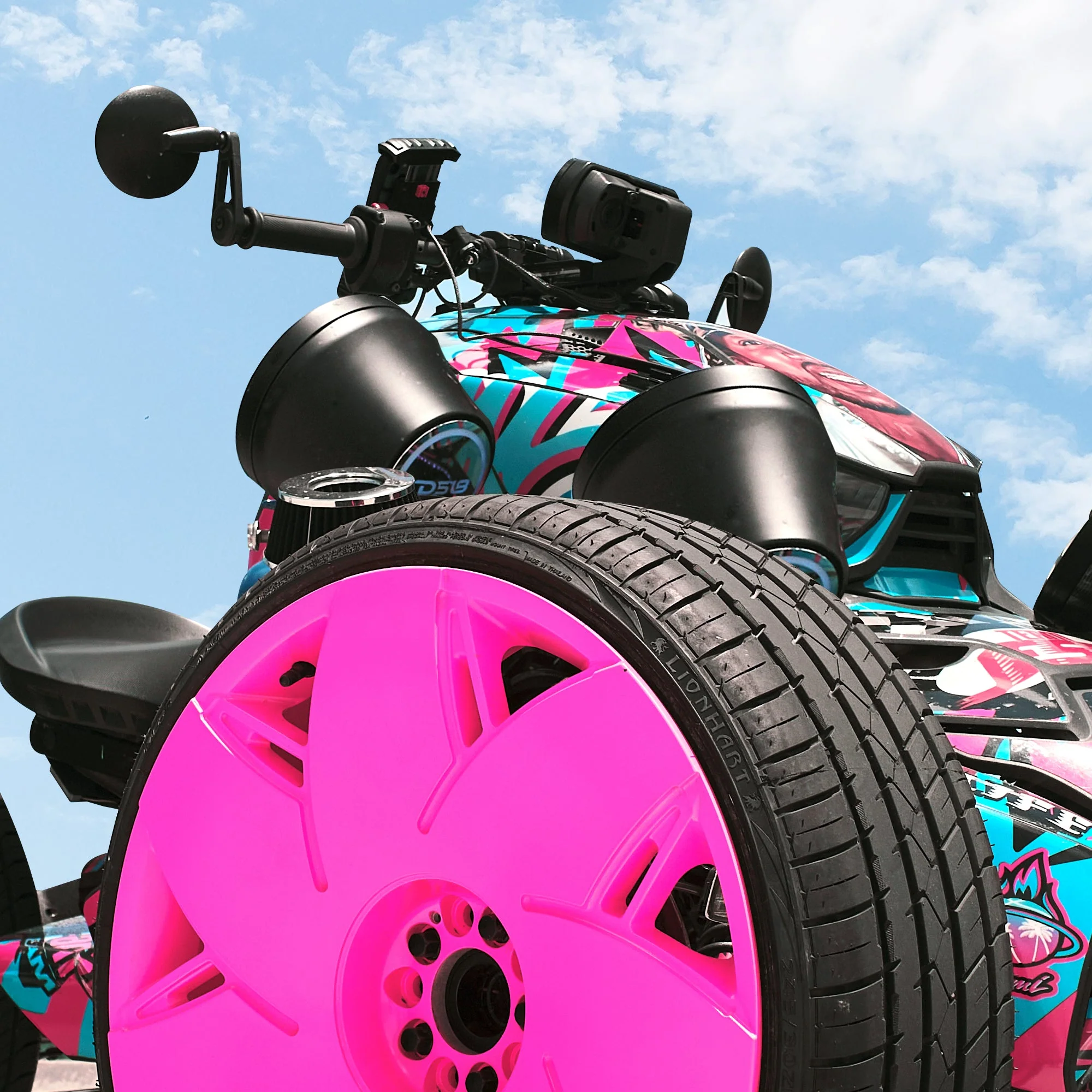 8" Loaded Flat Mount Speaker Pods with Amplifier, Installation Kit and Digital LED Lights, Package for Can-Am Spyder & Ryker - Image 3