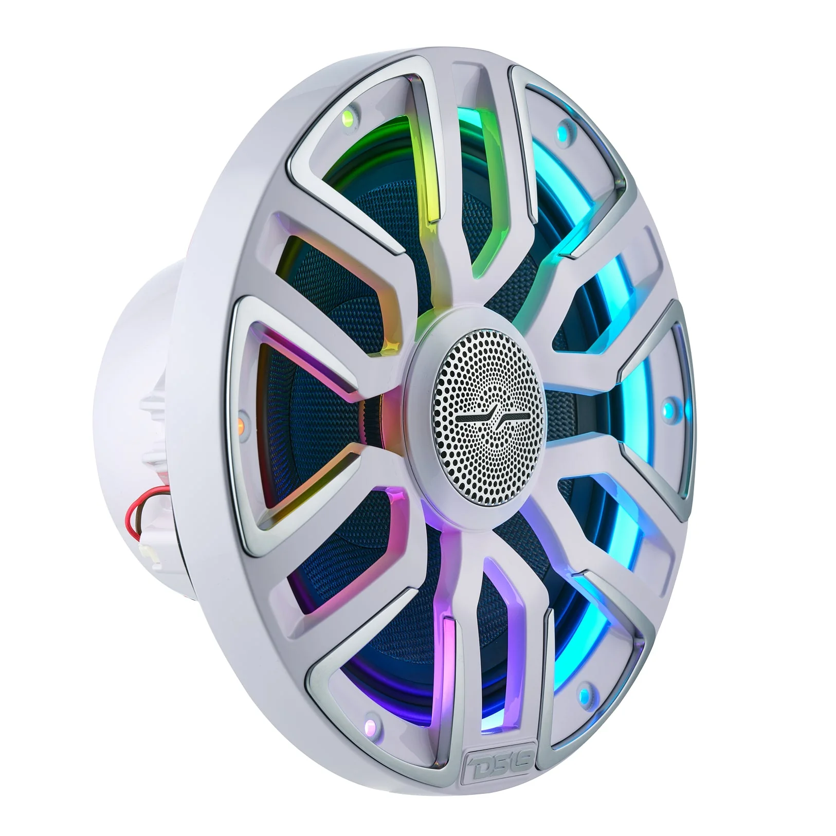 8” Marine Coaxial Speaker With Kevlar Cone, Bullet Tweeter, Neodymium Magnet, and Digital LED Lights | 200W RMS 4-Ohm - Image 3