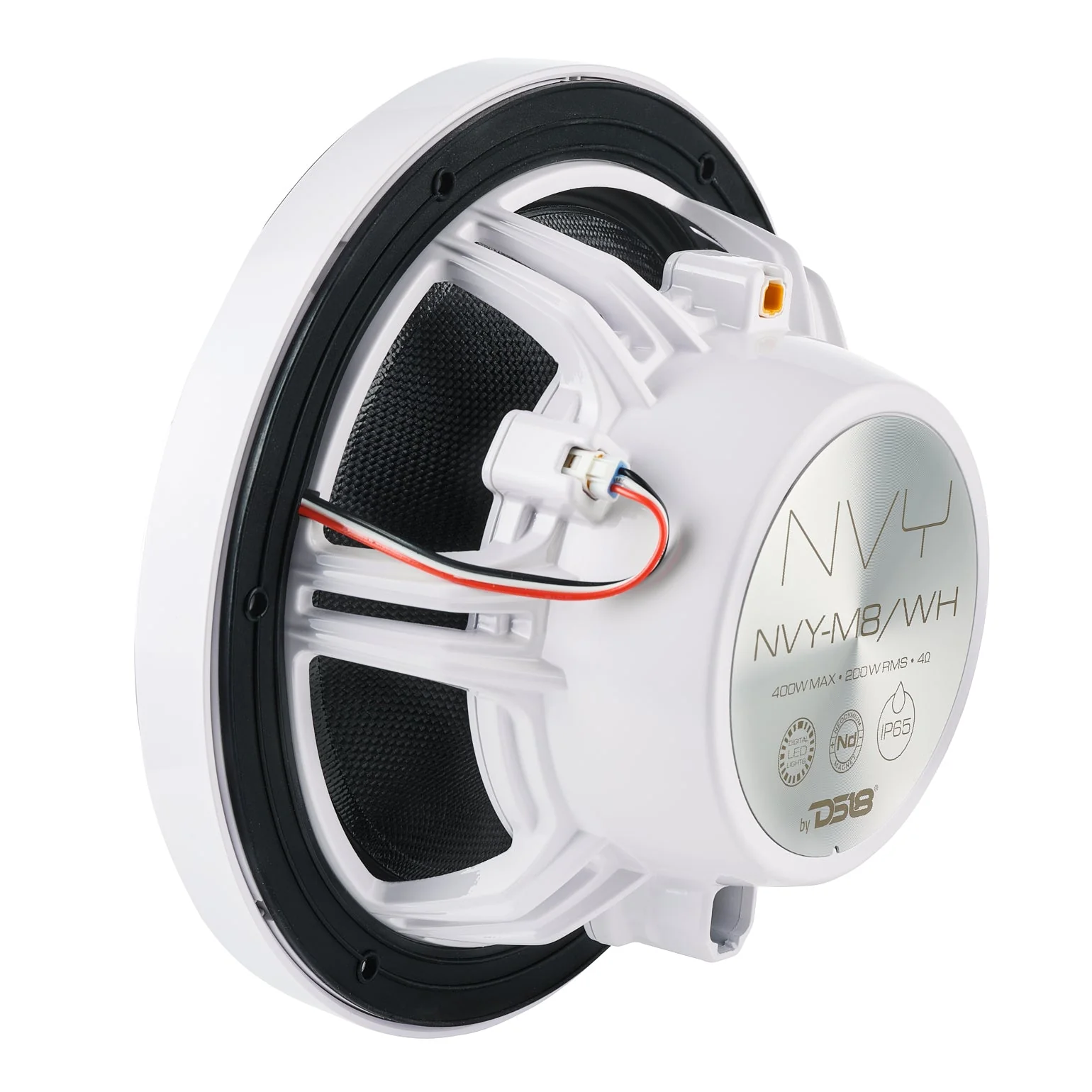 8” Marine Coaxial Speaker With Kevlar Cone, Bullet Tweeter, Neodymium Magnet, and Digital LED Lights | 200W RMS 4-Ohm - Image 7