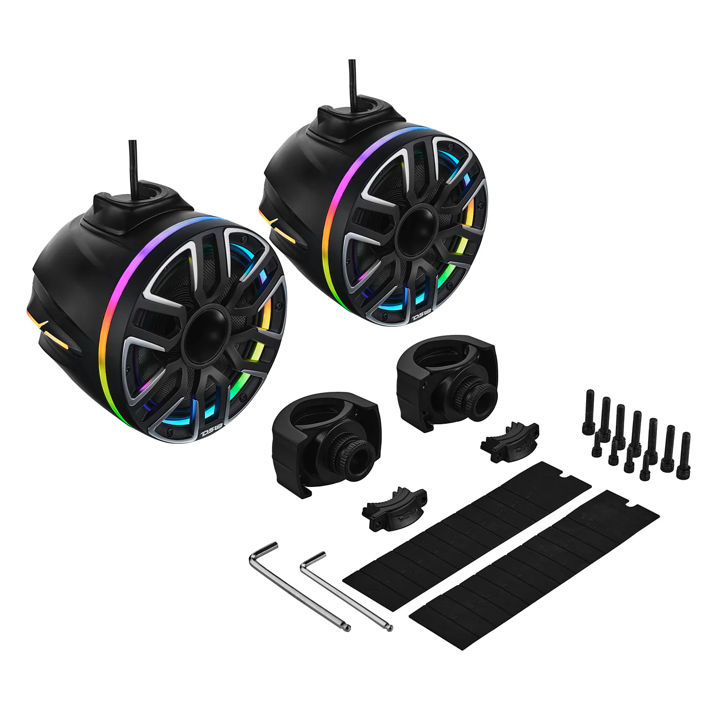 8” Marine Short Tower Speaker With Neodymium Magnet, Kevlar Cone, Compression Driver And Digital LED Lights | 200W RMS 4-Ohm - Image 10