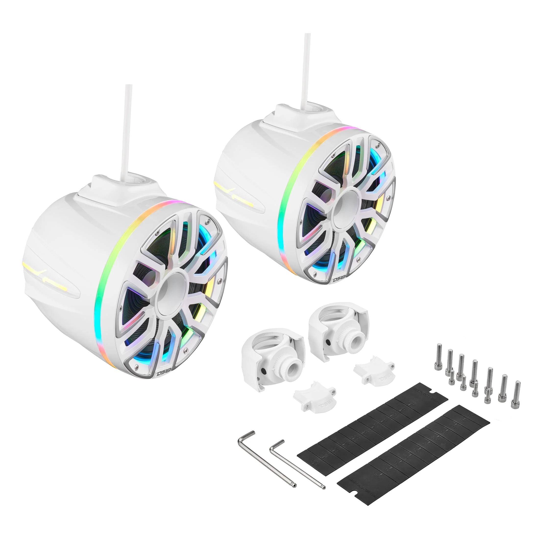 8” Marine Short Tower Speaker With Neodymium Magnet, Kevlar Cone, Compression Driver And Digital LED Lights | 200W RMS 4-Ohm - Image 10