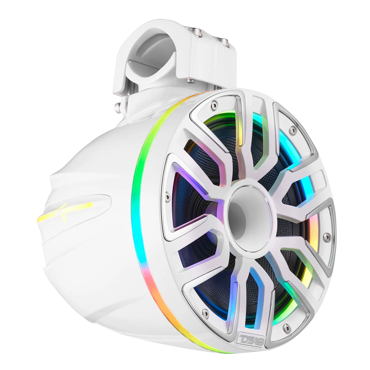 8” Marine Short Tower Speaker With Neodymium Magnet, Kevlar Cone, Compression Driver And Digital LED Lights | 200W RMS 4-Ohm - Image 2