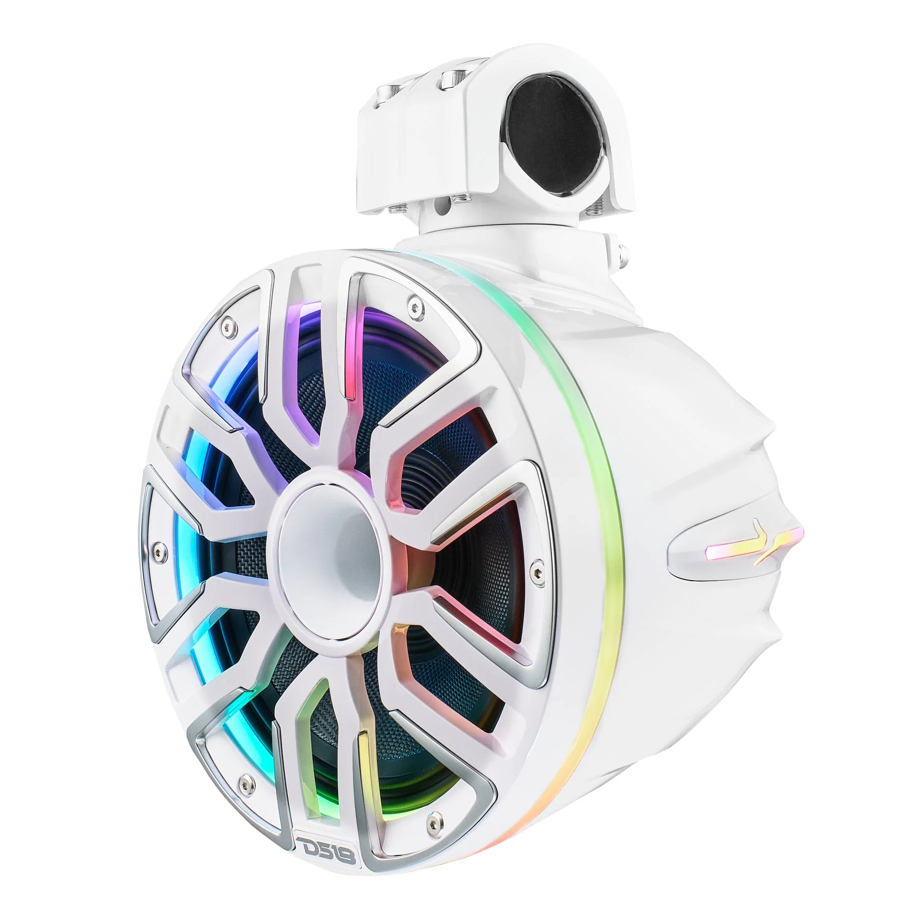 8” Marine Short Tower Speaker With Neodymium Magnet, Kevlar Cone, Compression Driver And Digital LED Lights | 200W RMS 4-Ohm - Image 4