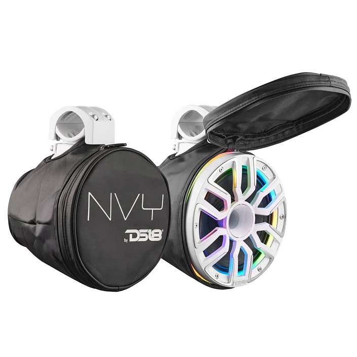 8” Marine Short Tower Speaker With Neodymium Magnet, Kevlar Cone, Compression Driver And Digital LED Lights | 200W RMS 4-Ohm - Image 9
