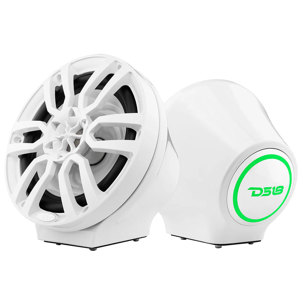 8” Universal Flat Mount Kick Panel Speaker Pod – Jet Skis, Jeeps, Motorcycles – RGB LED Lights - Image 3