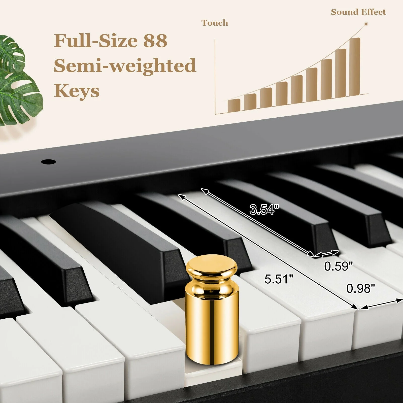 88-Key Foldable Digital Piano with MIDI and Wireless BT-Black - Image 6