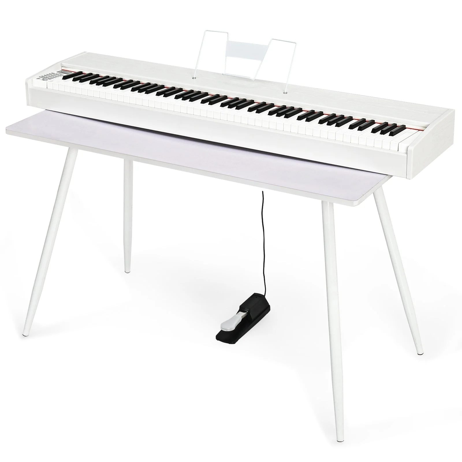 88-Key Full Size Digital Piano Weighted Keyboard with Sustain Pedal-White - Image 6