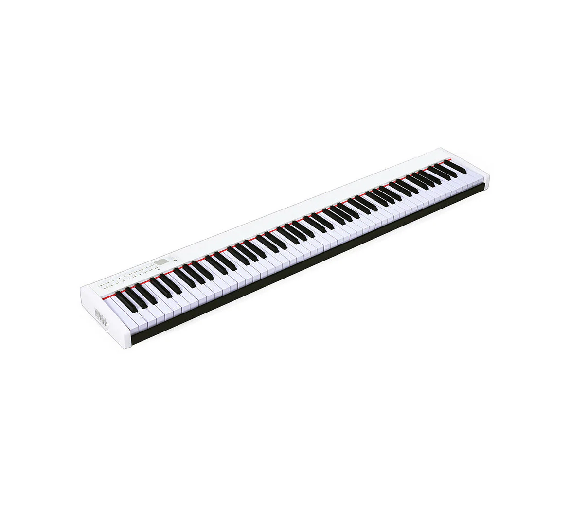 88-Key Portable Full-Size Semi-weighted Digital Piano Keyboard-White - Image 3