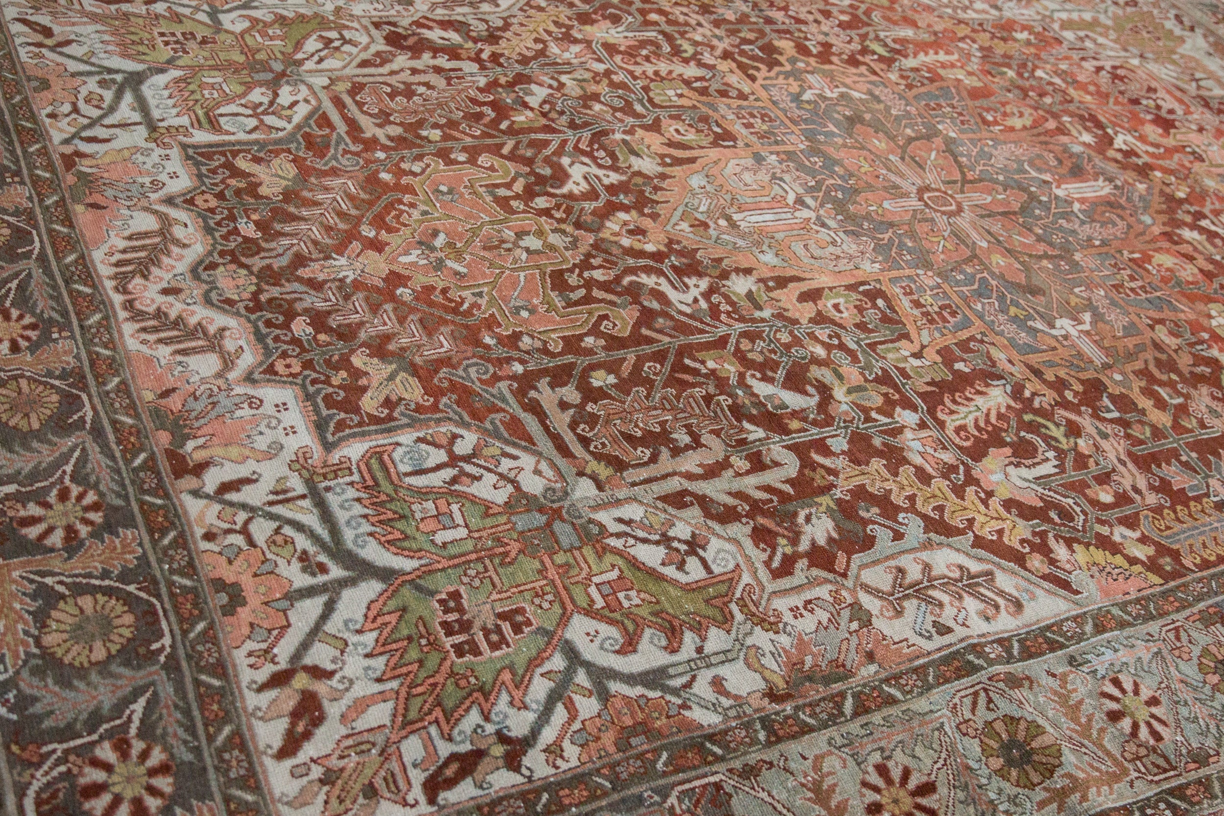 8x11.5 Vintage Distressed Ahar Carpet - Image 11