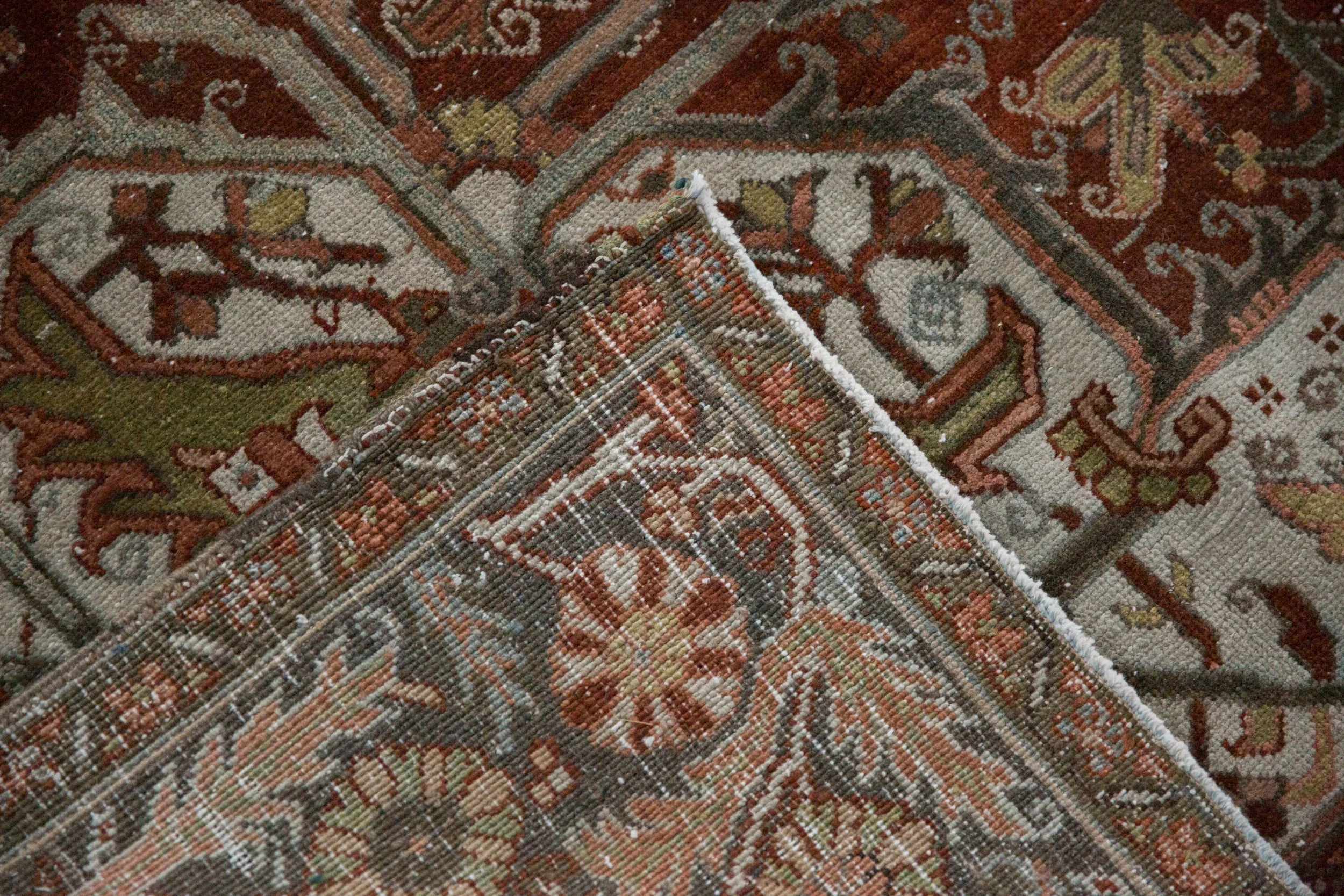 8x11.5 Vintage Distressed Ahar Carpet - Image 13