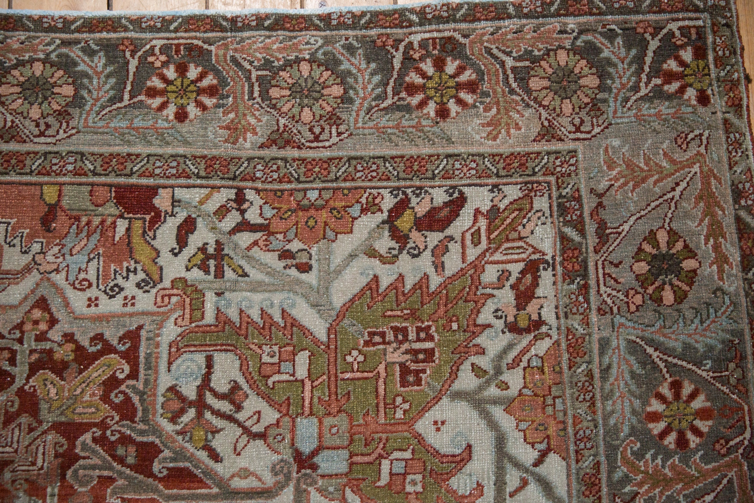 8x11.5 Vintage Distressed Ahar Carpet - Image 3