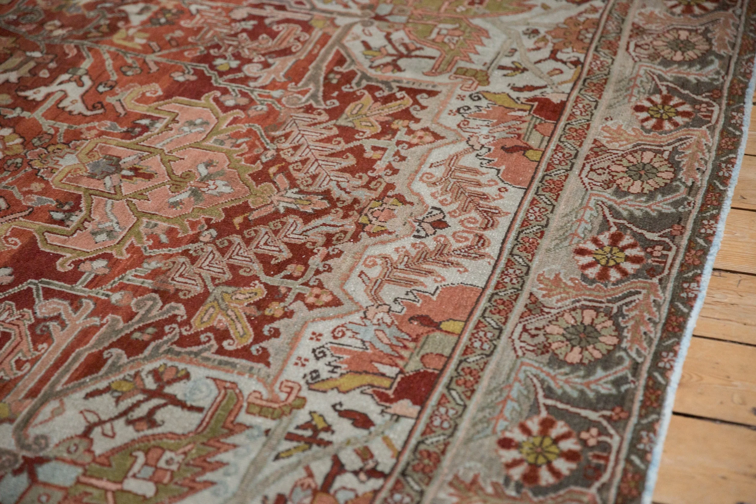 8x11.5 Vintage Distressed Ahar Carpet - Image 5