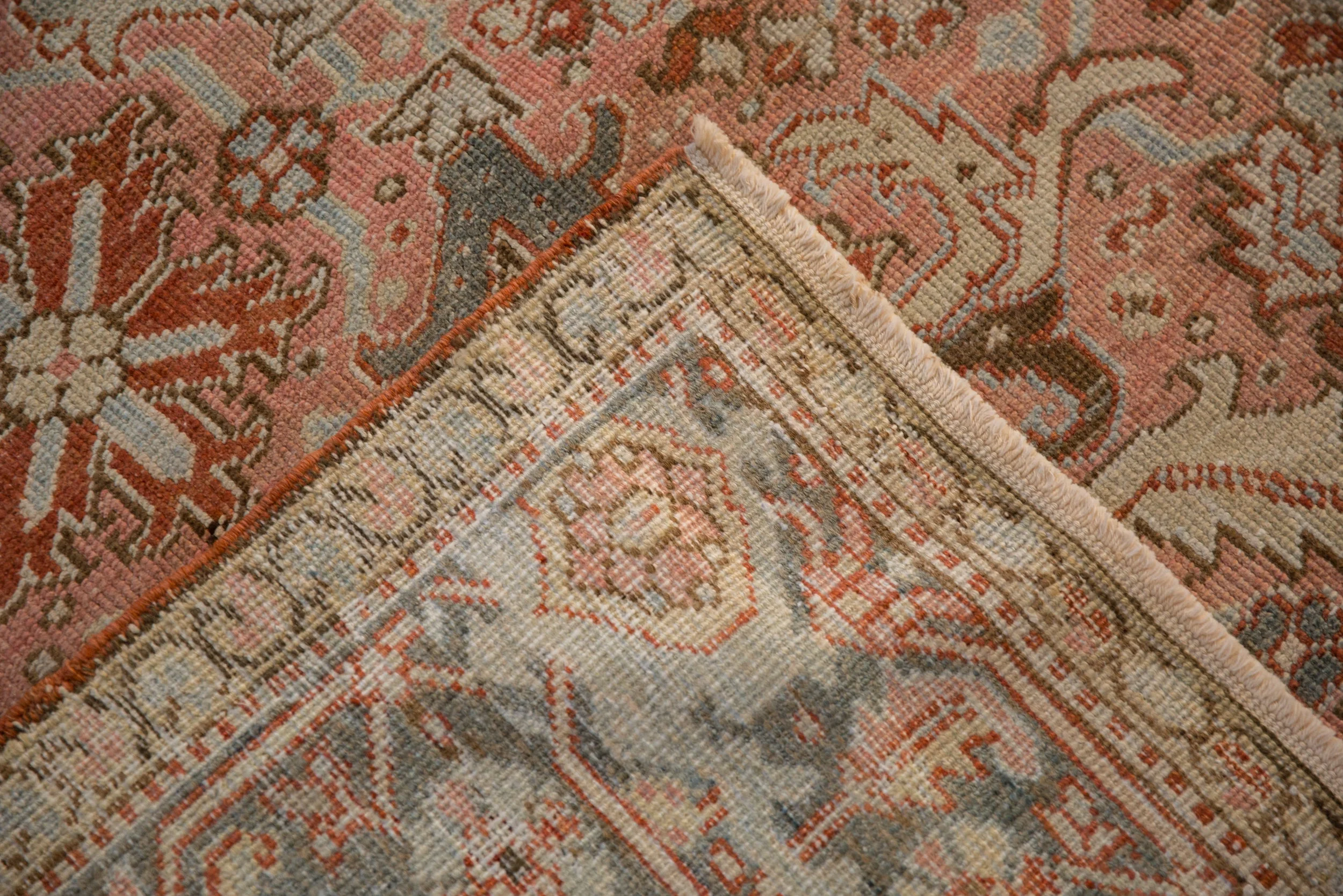 8x11 Vintage Distressed Heriz Carpet - Image 11