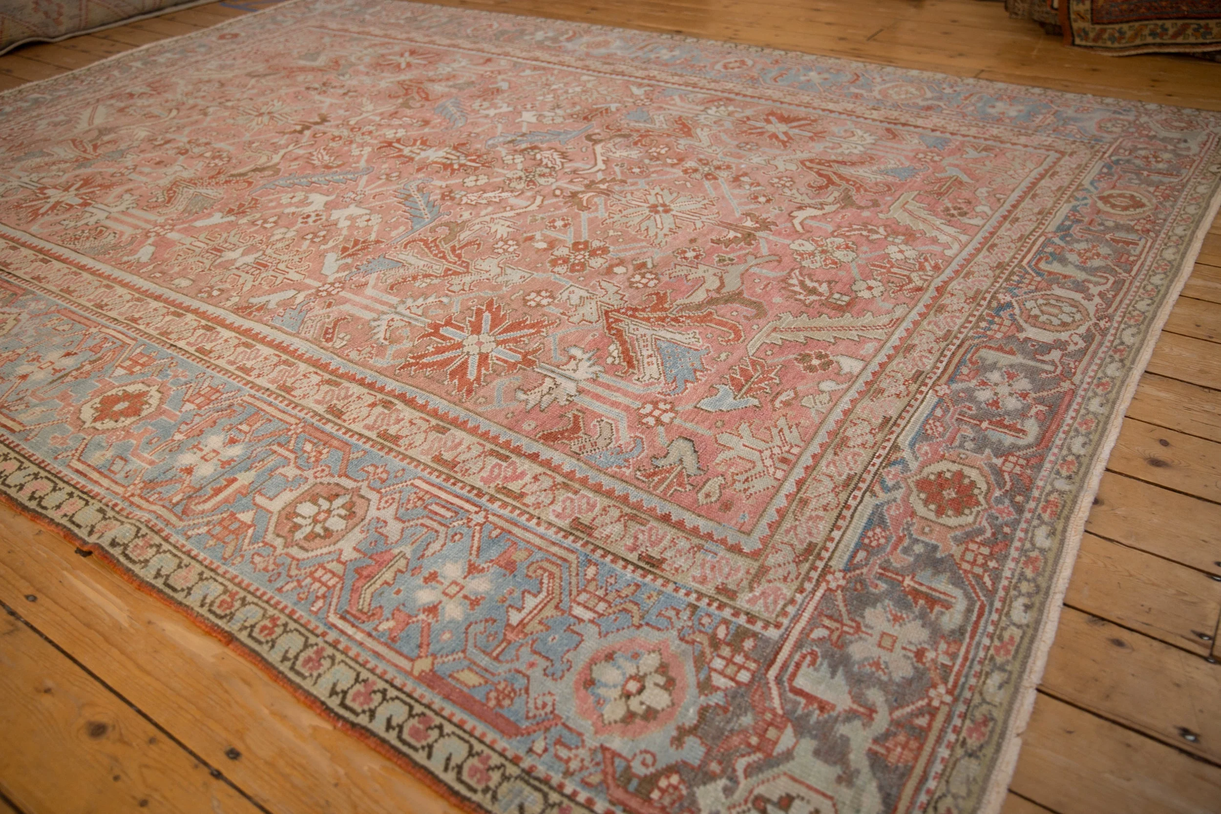8x11 Vintage Distressed Heriz Carpet - Image 4