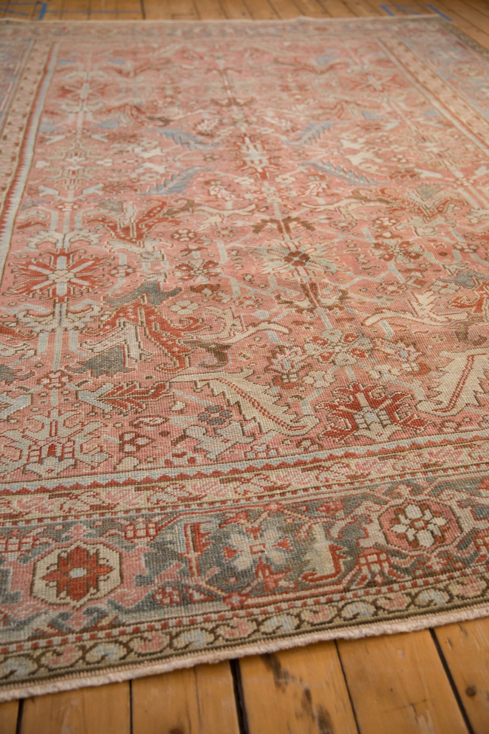 8x11 Vintage Distressed Heriz Carpet - Image 7