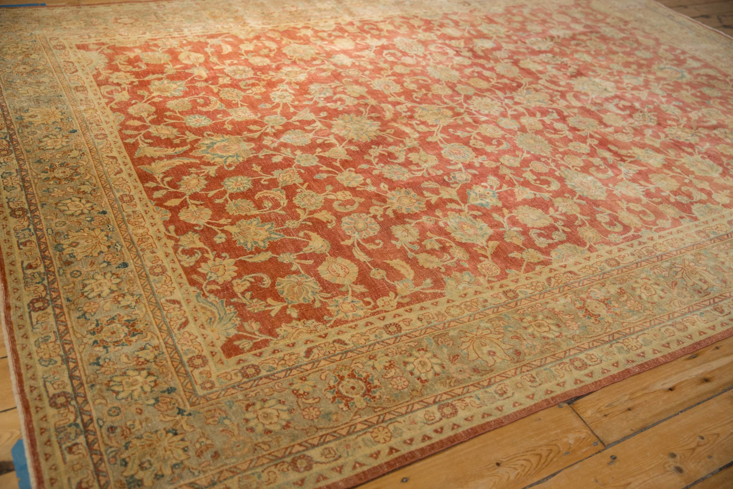 8x11 Vintage Distressed Kashan Carpet - Image 6