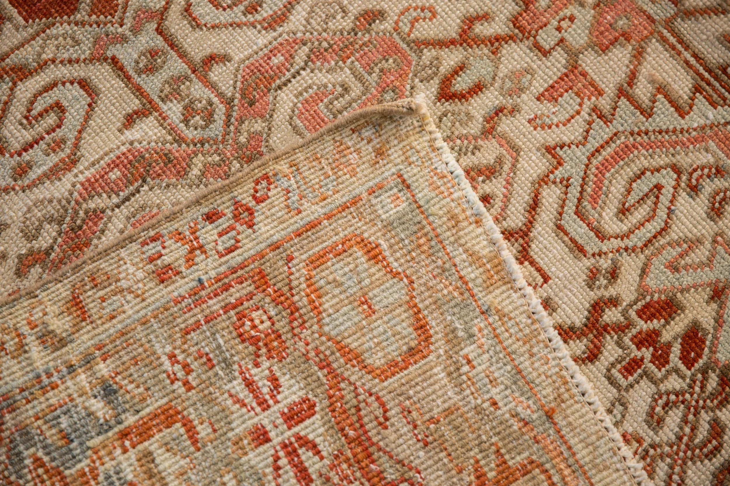 8x9.5 Vintage Distressed Heriz Carpet - Image 11