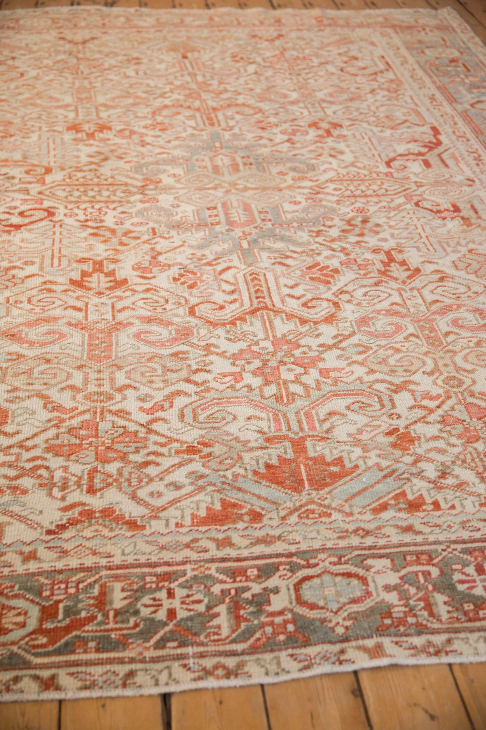 8x9.5 Vintage Distressed Heriz Carpet - Image 6