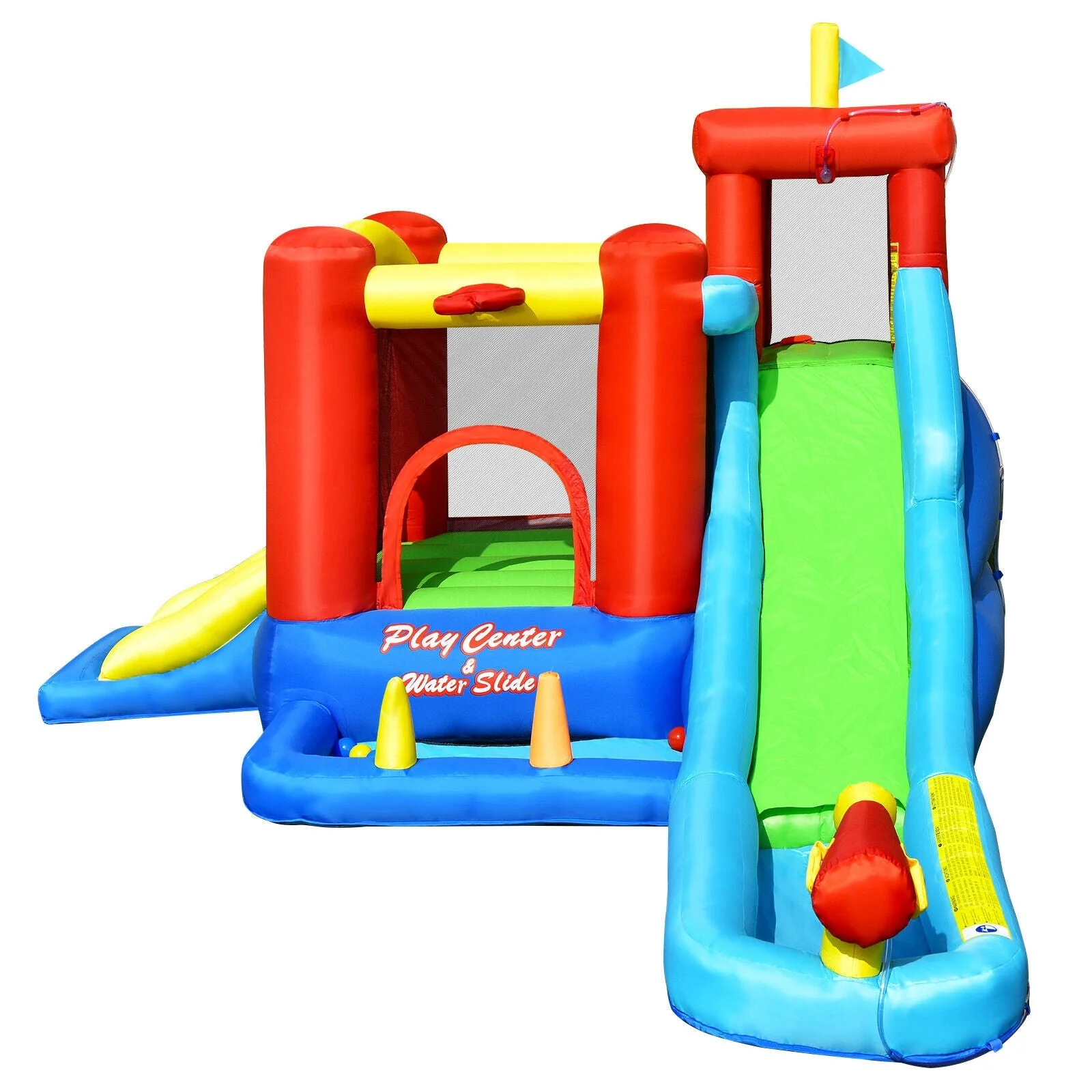9-in-1 Inflatable Kids Water Slide Bounce House with 860W Blower - Image 3