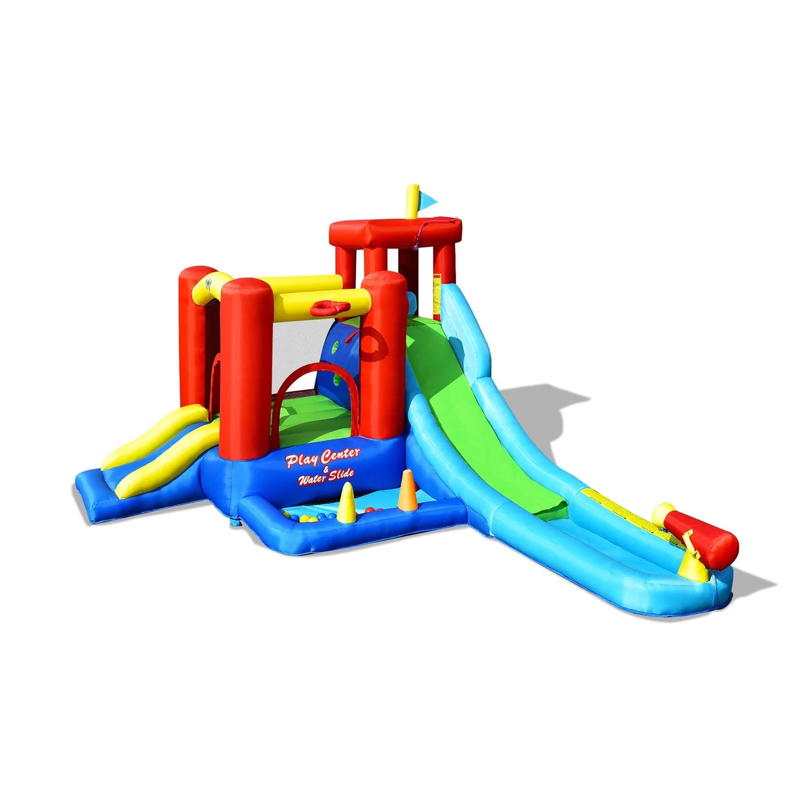 9-in-1 Inflatable Kids Water Slide Bounce House without Blower - Image 3